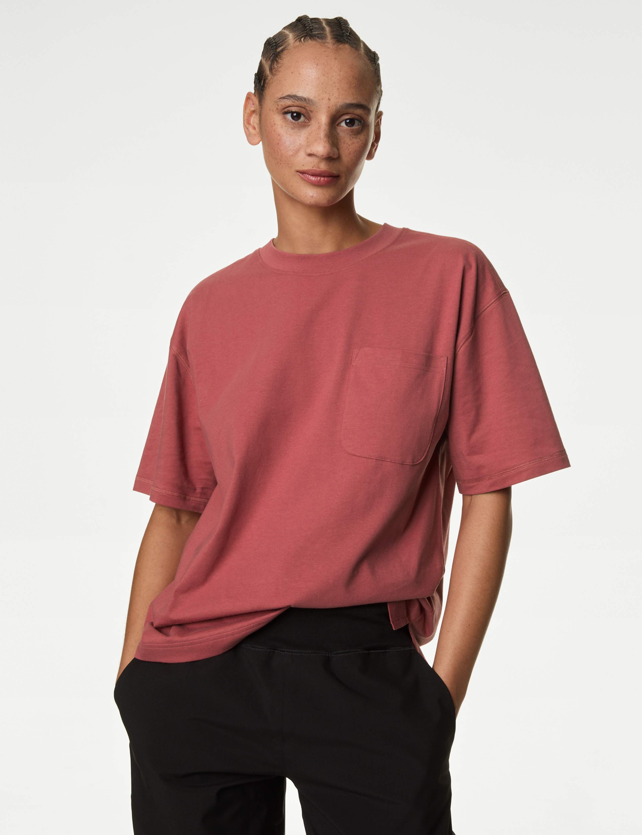 Pure Cotton Crew Neck Boxy T-Shirt 1 of 6