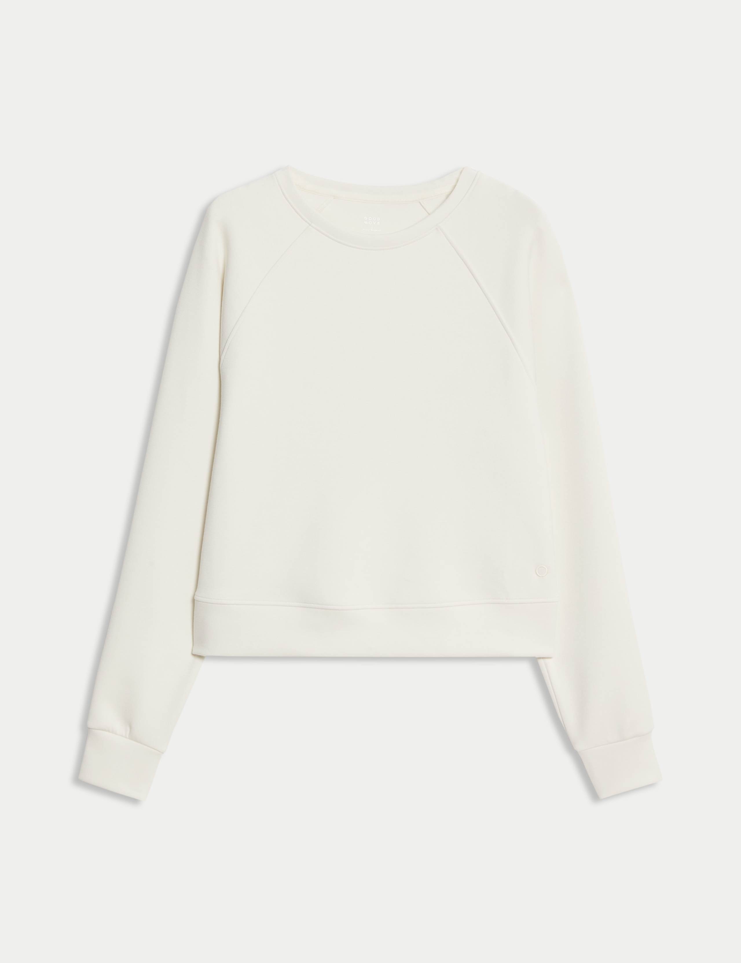 Round Neck Relaxed Yoga Crop Sweatshirt 2 of 7