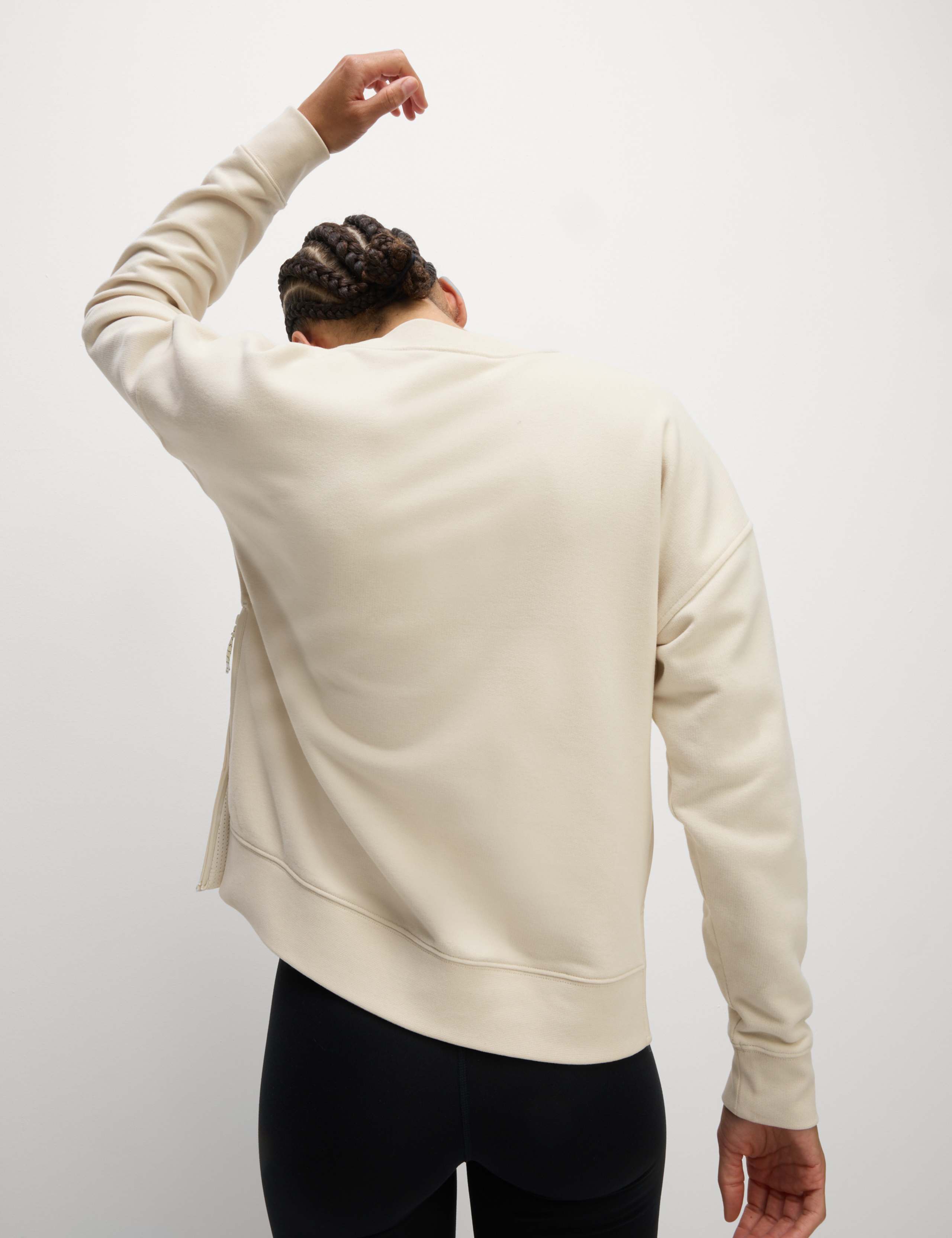 Cotton Rich Mesh Panel Relaxed Sweatshirt 5 of 7