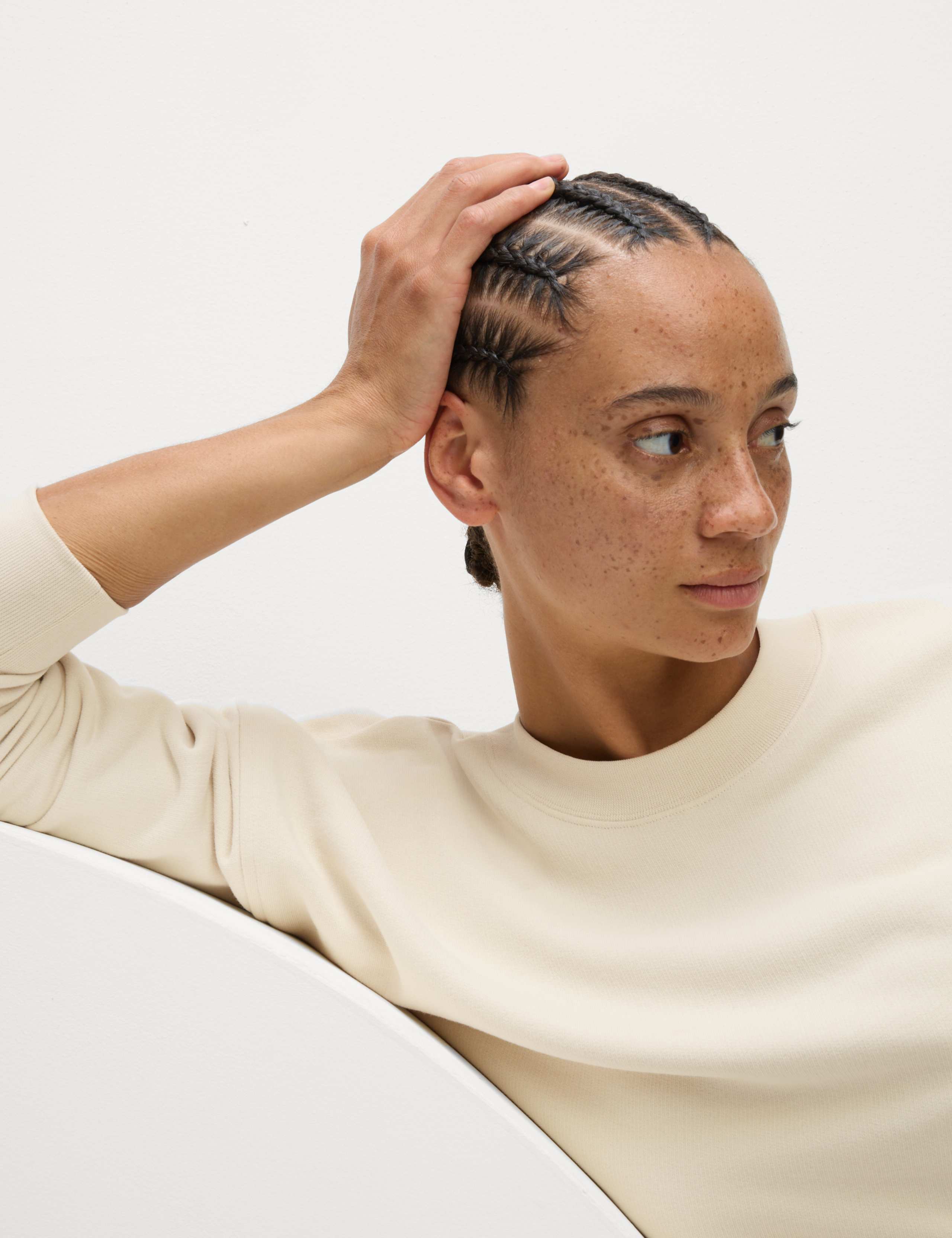 Cotton Rich Mesh Panel Relaxed Sweatshirt 6 of 7