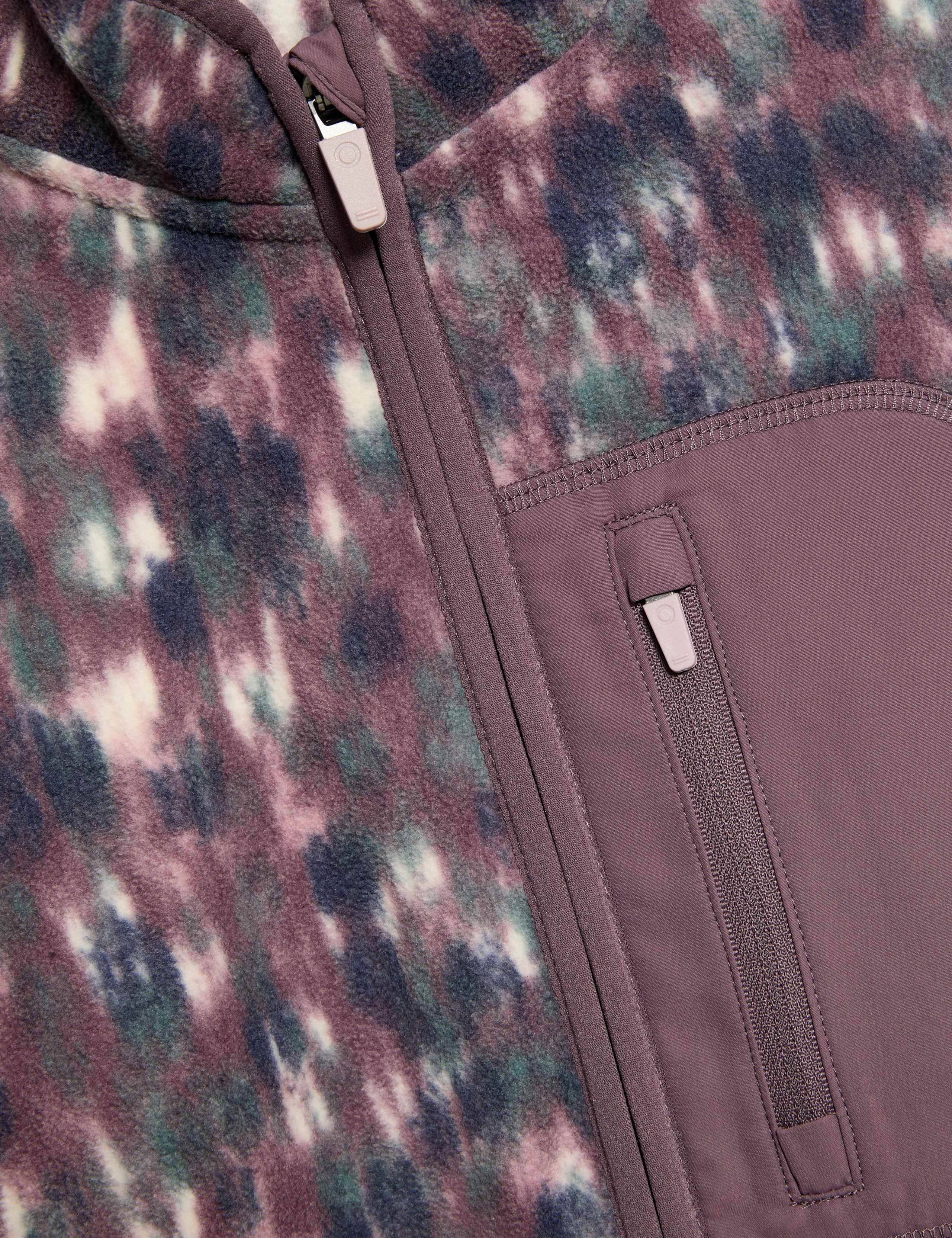 Thermal Printed Zip Up Funnel Neck Fleece 5 of 5