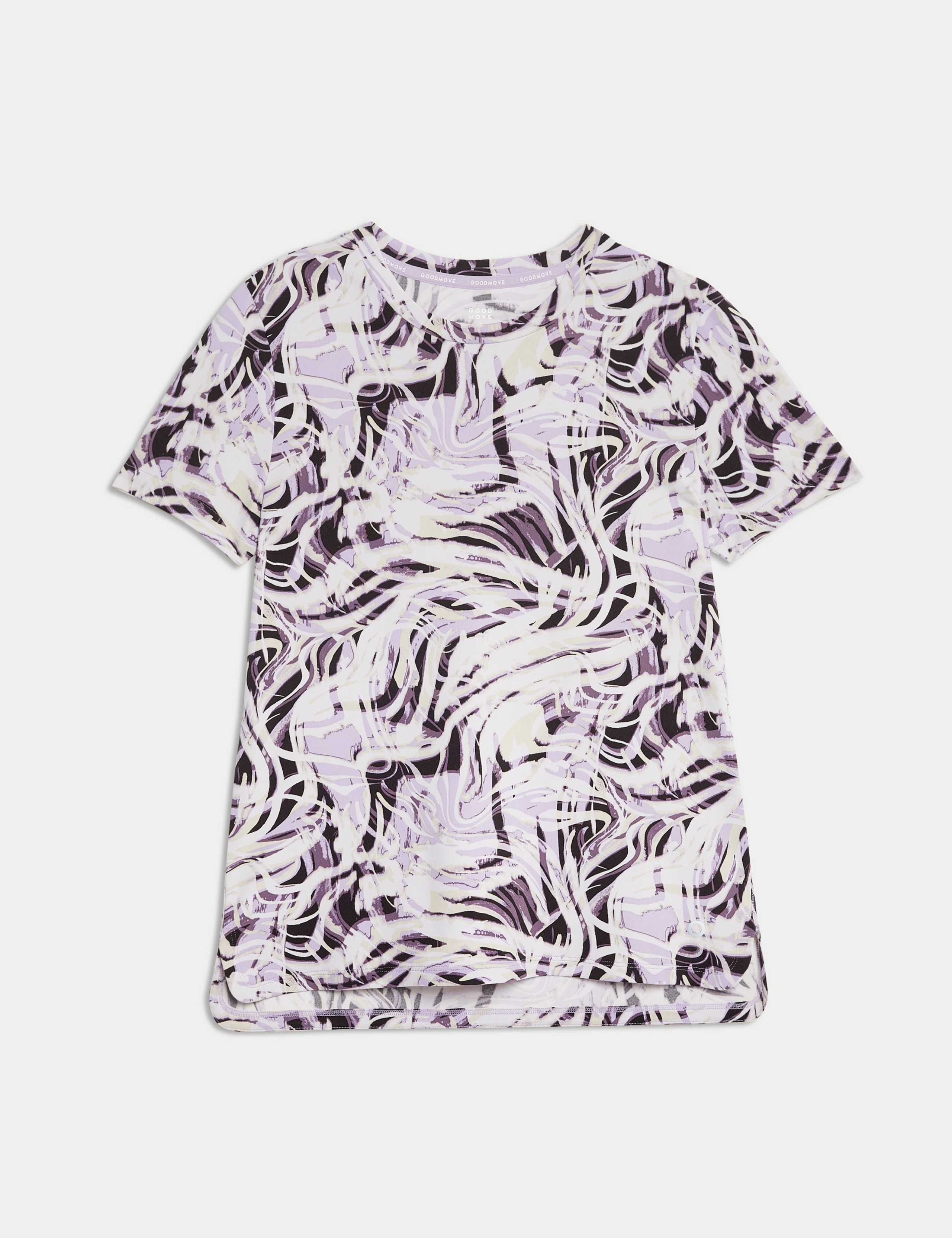 Printed Scoop Neck Fitted T-Shirt 2 of 5
