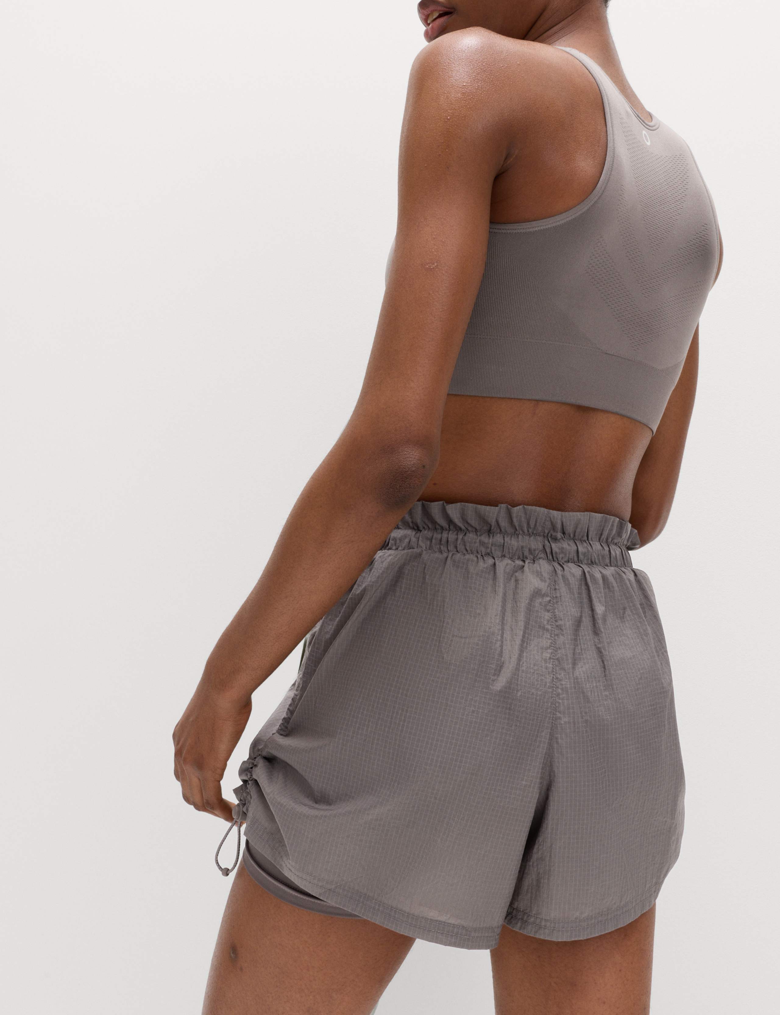 Layered Ruched Running Shorts 4 of 7