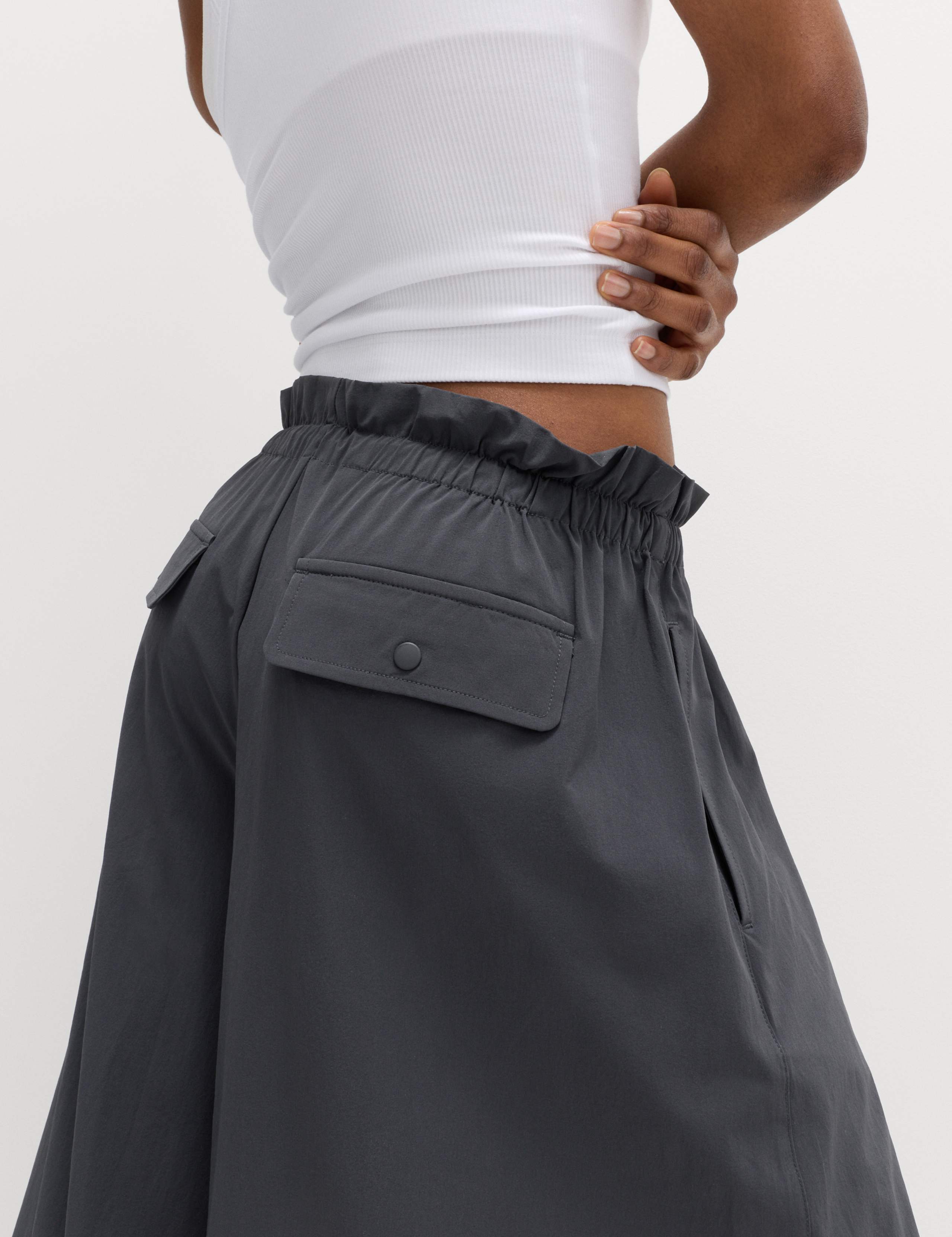 Woven Lightweight High Waisted Wide Leg Culottes 6 of 6