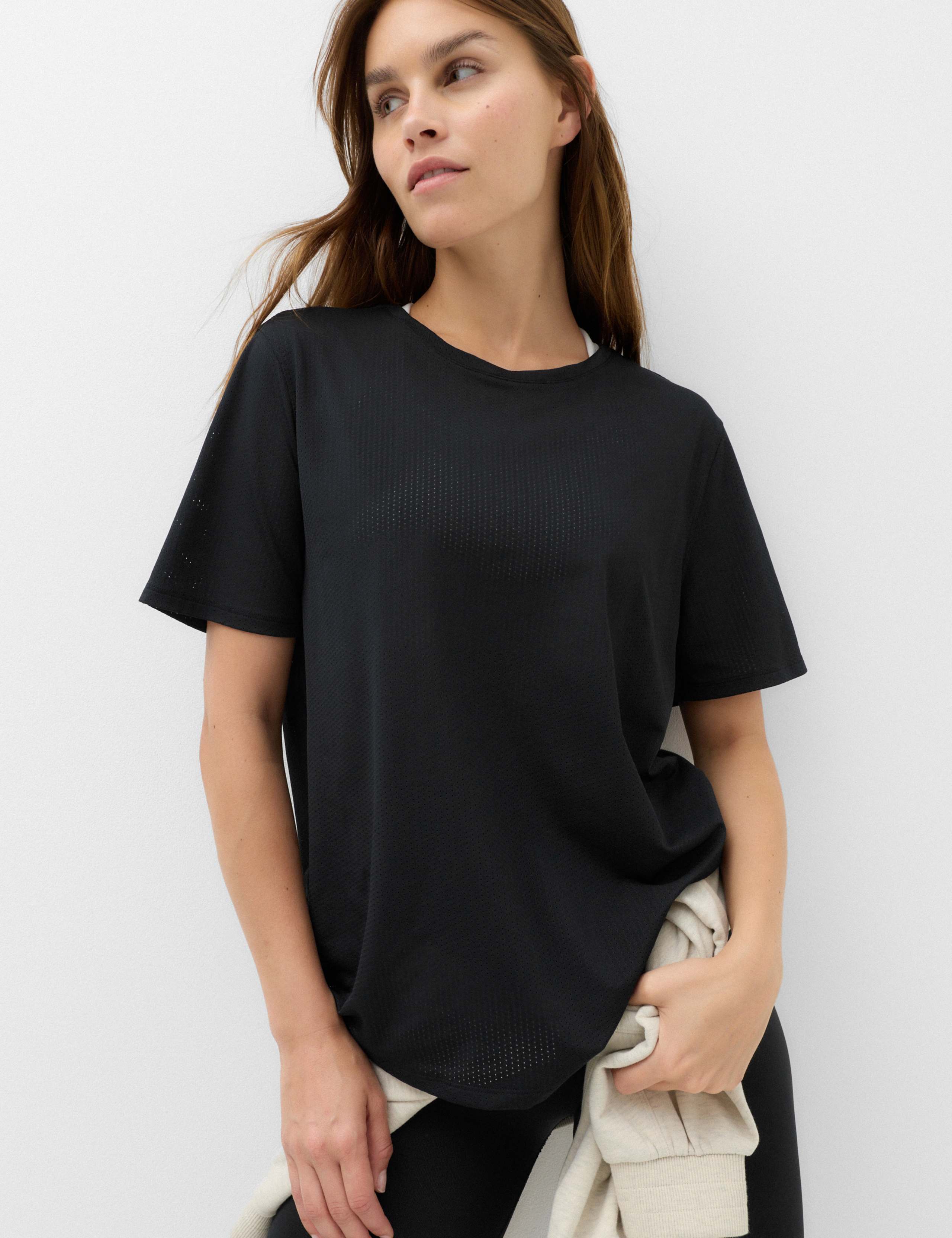 Round Neck Mesh Relaxed T-shirt 1 of 6