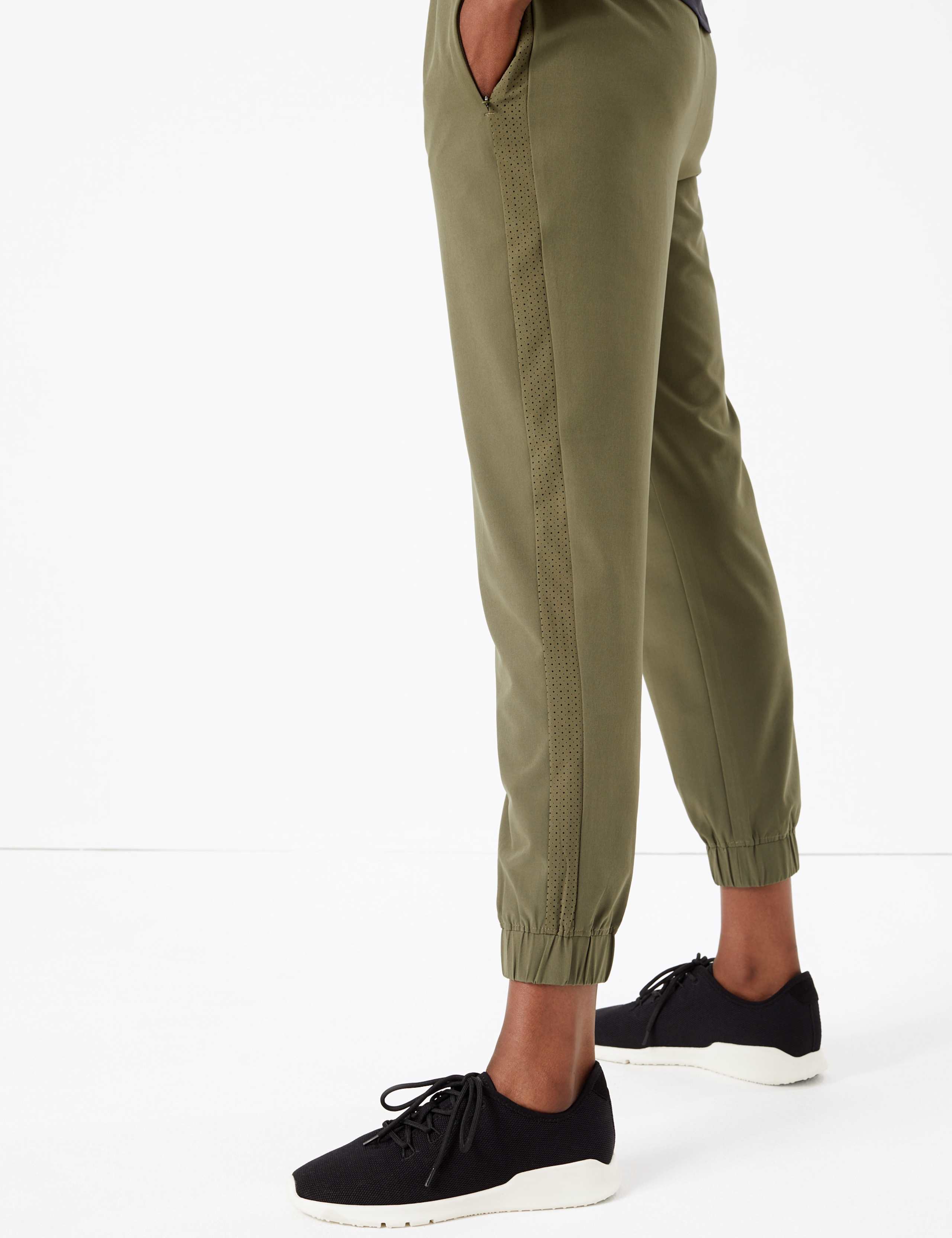 Woven Mesh Panelled Cuffed Joggers 8 of 8