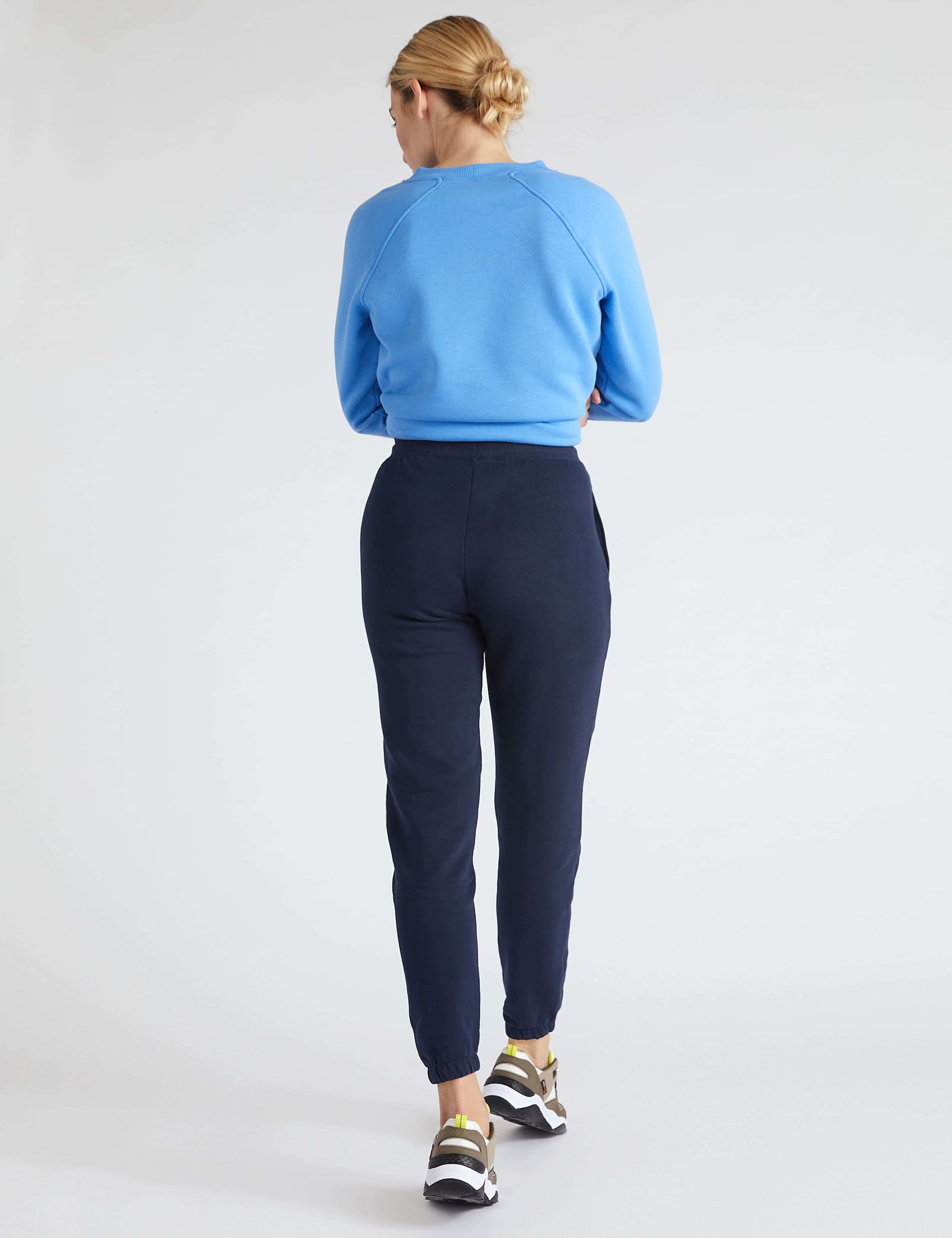 Cotton Brushed Tapered Ankle Grazer Joggers 3 of 5