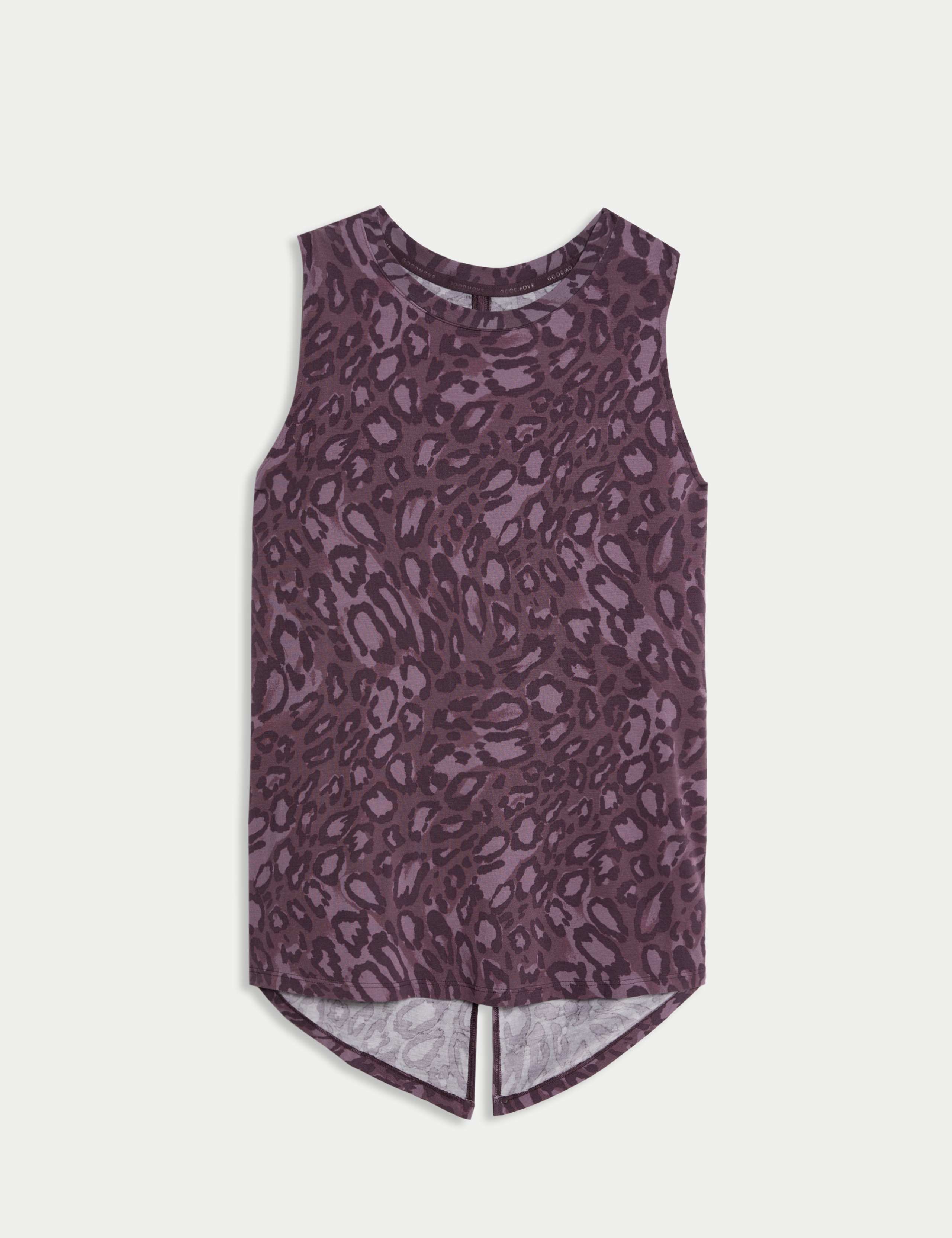 Modal Blend Printed Tie Back Relaxed Vest Top 2 of 6