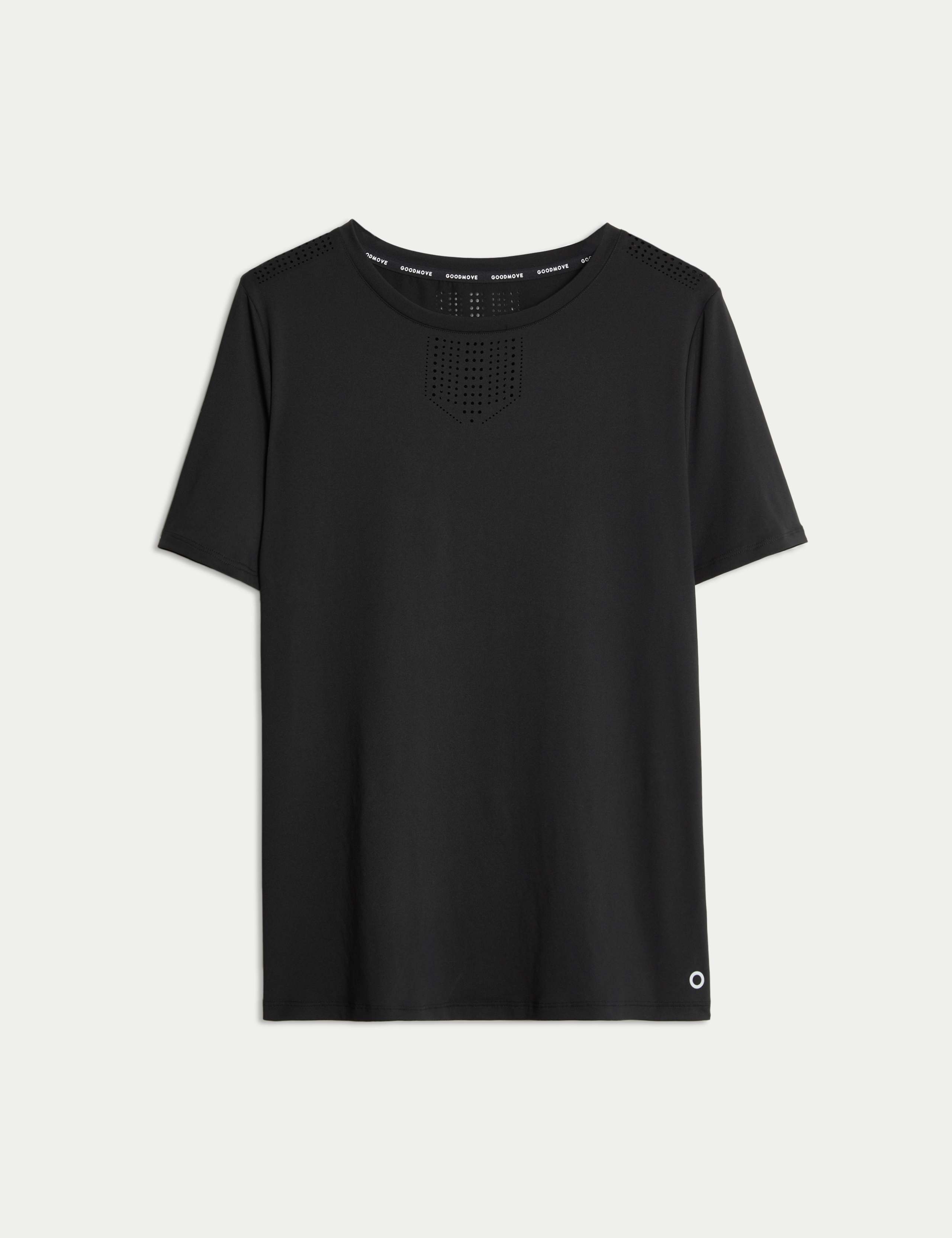 Crew Neck Laser Cut Relaxed T-Shirt 2 of 7