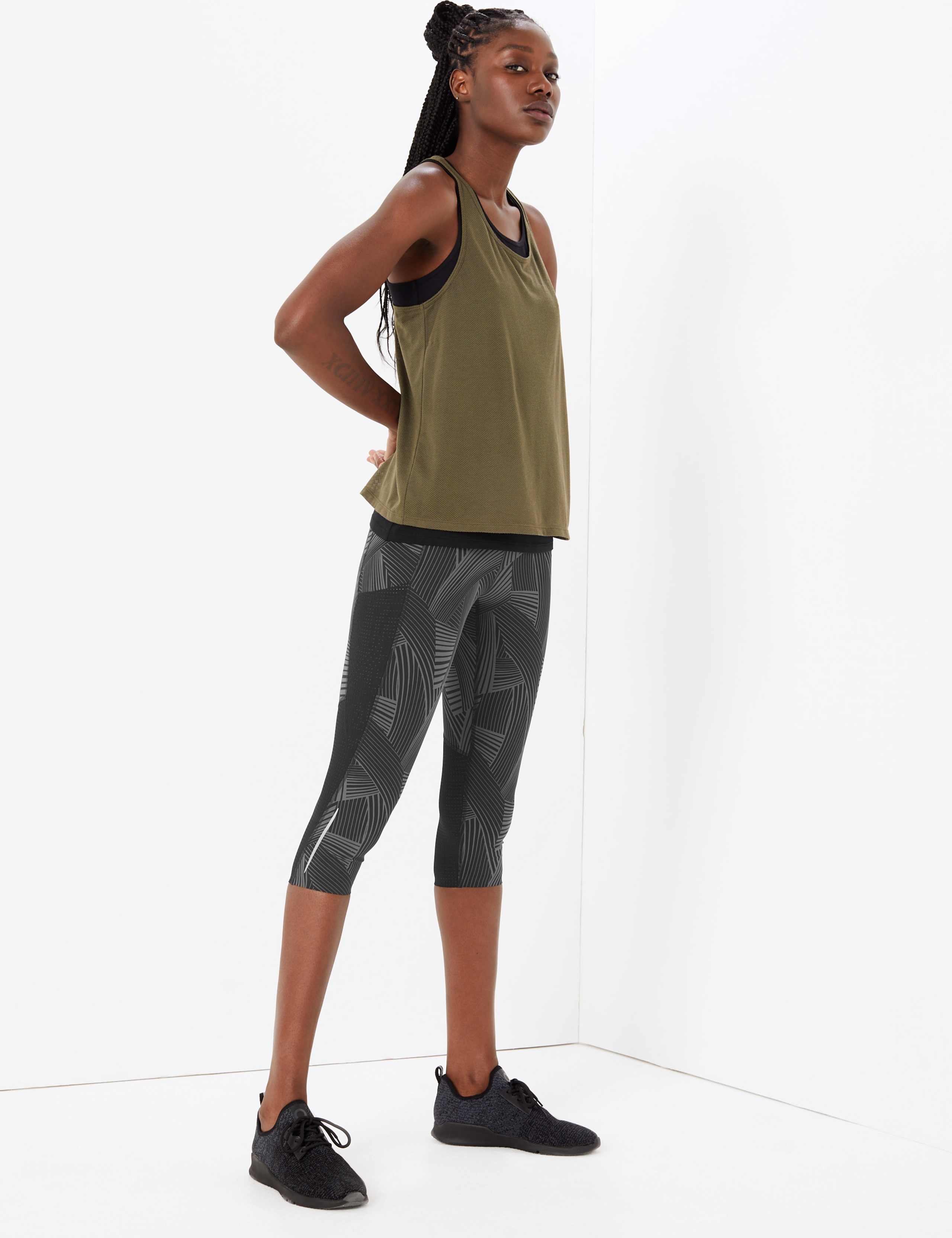 Go Train Mesh Cropped Gym Leggings 1 of 10