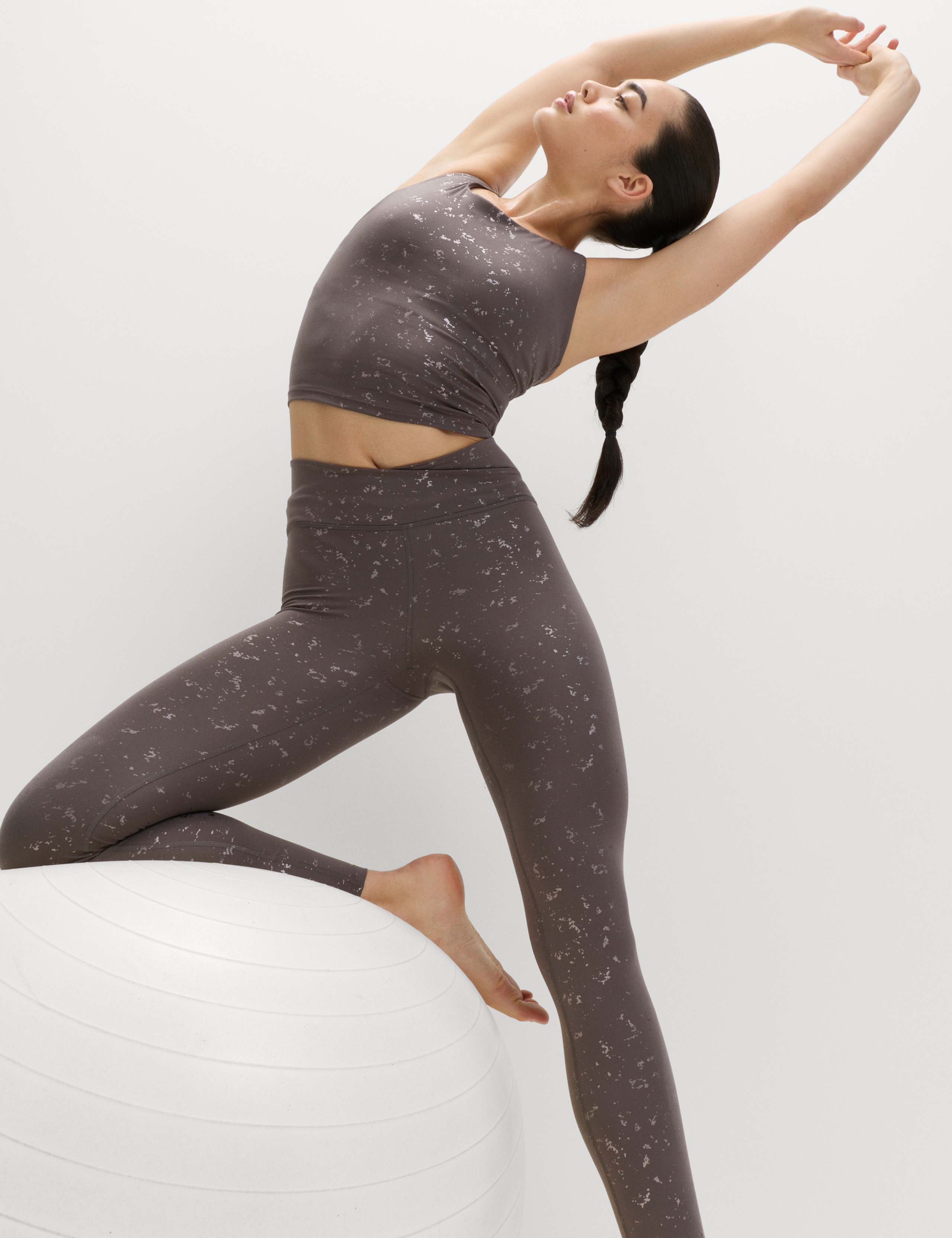 Go Balance Printed Wrap Waist Yoga Leggings 1 of 6