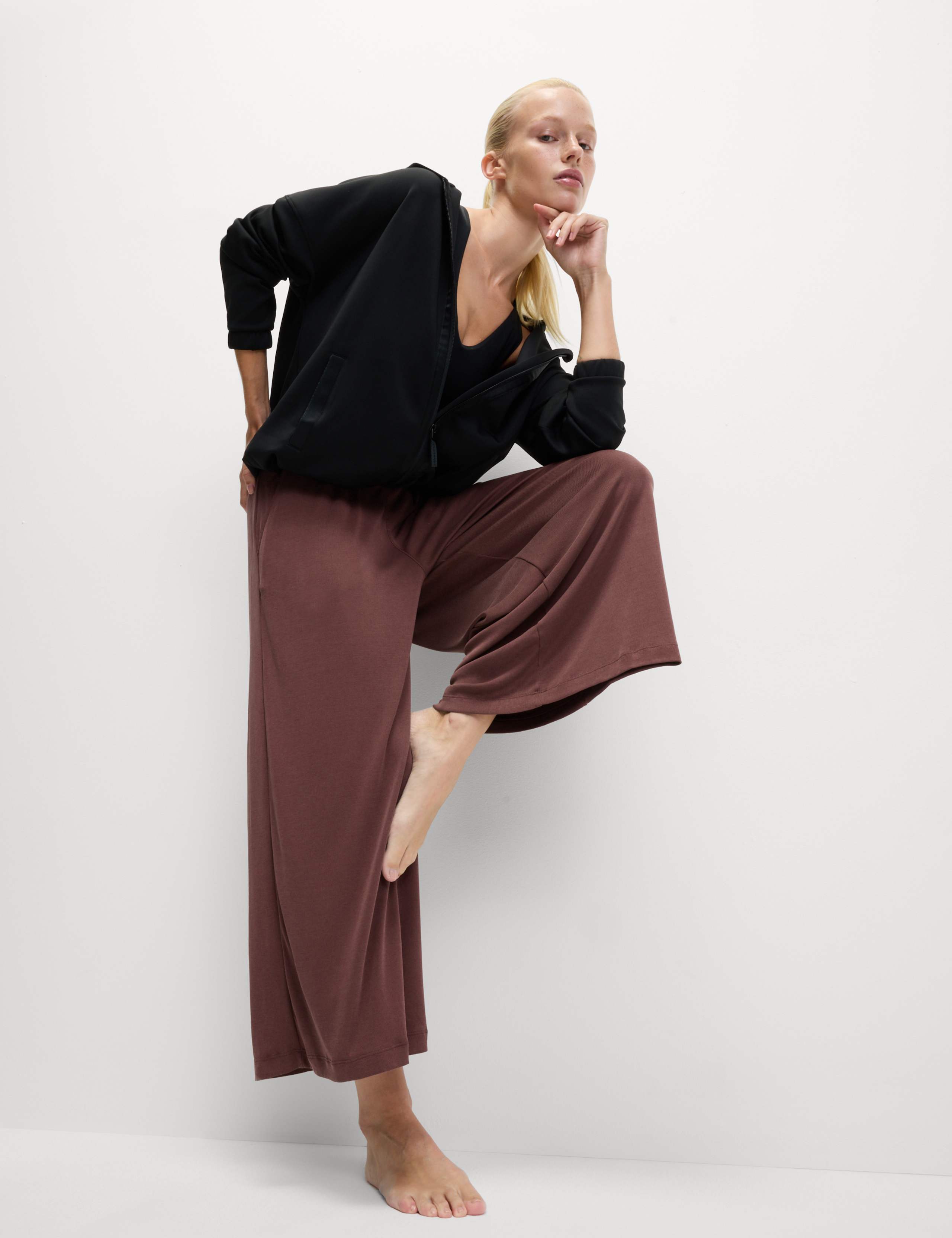 Modal Rich Ribbed Relaxed Culottes 3 of 7