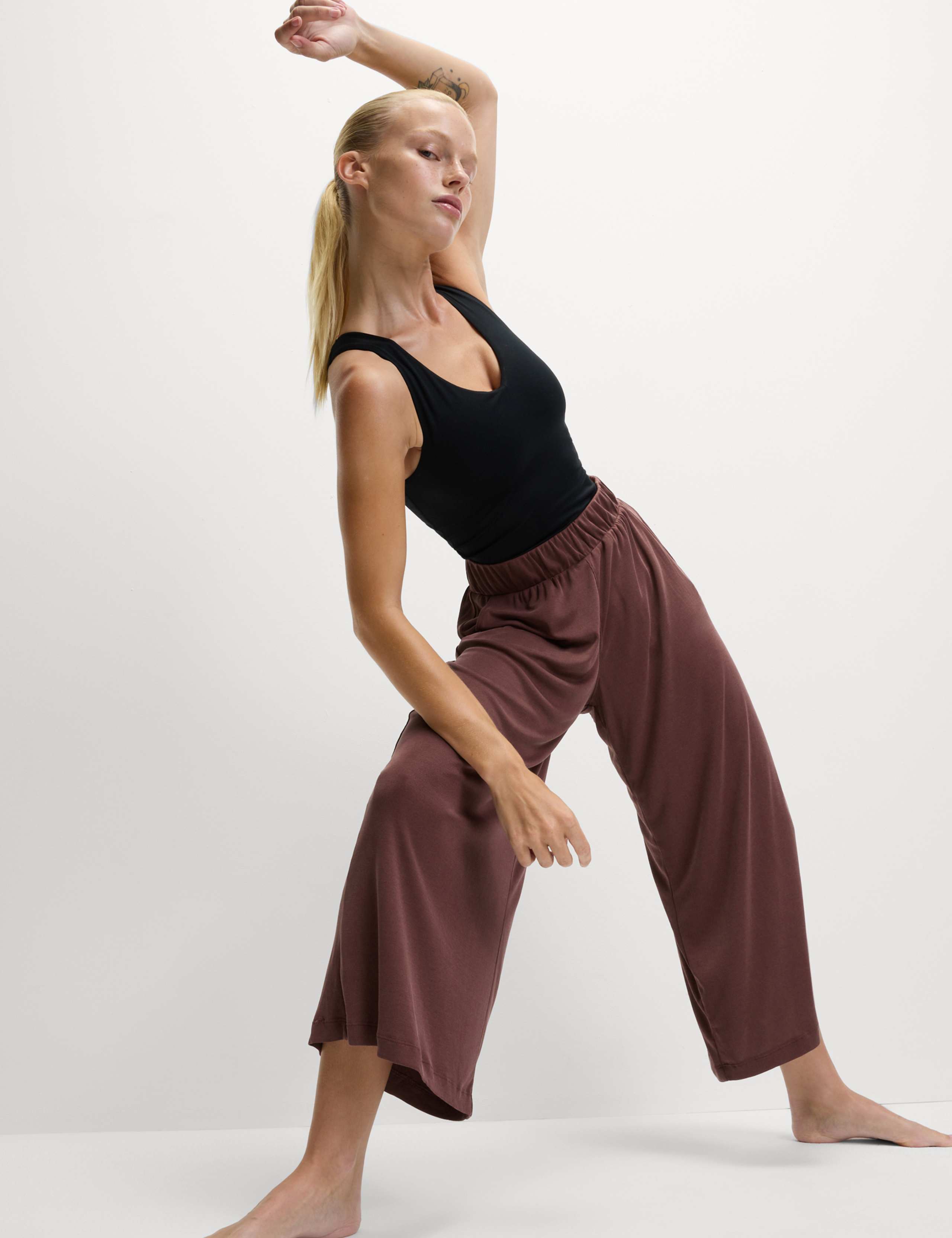 Modal Rich Ribbed Relaxed Culottes 5 of 7