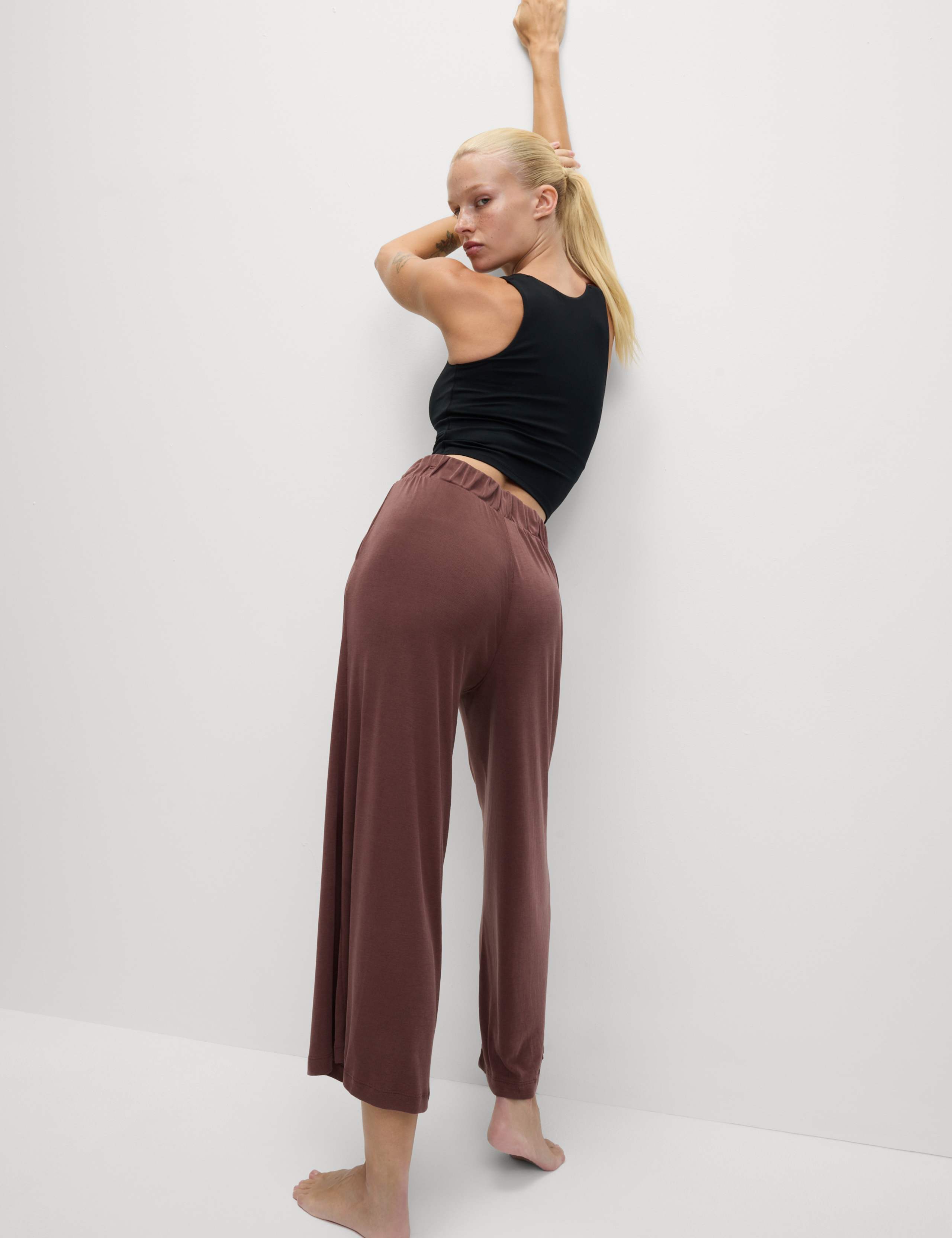 Modal Rich Ribbed Relaxed Culottes 6 of 7