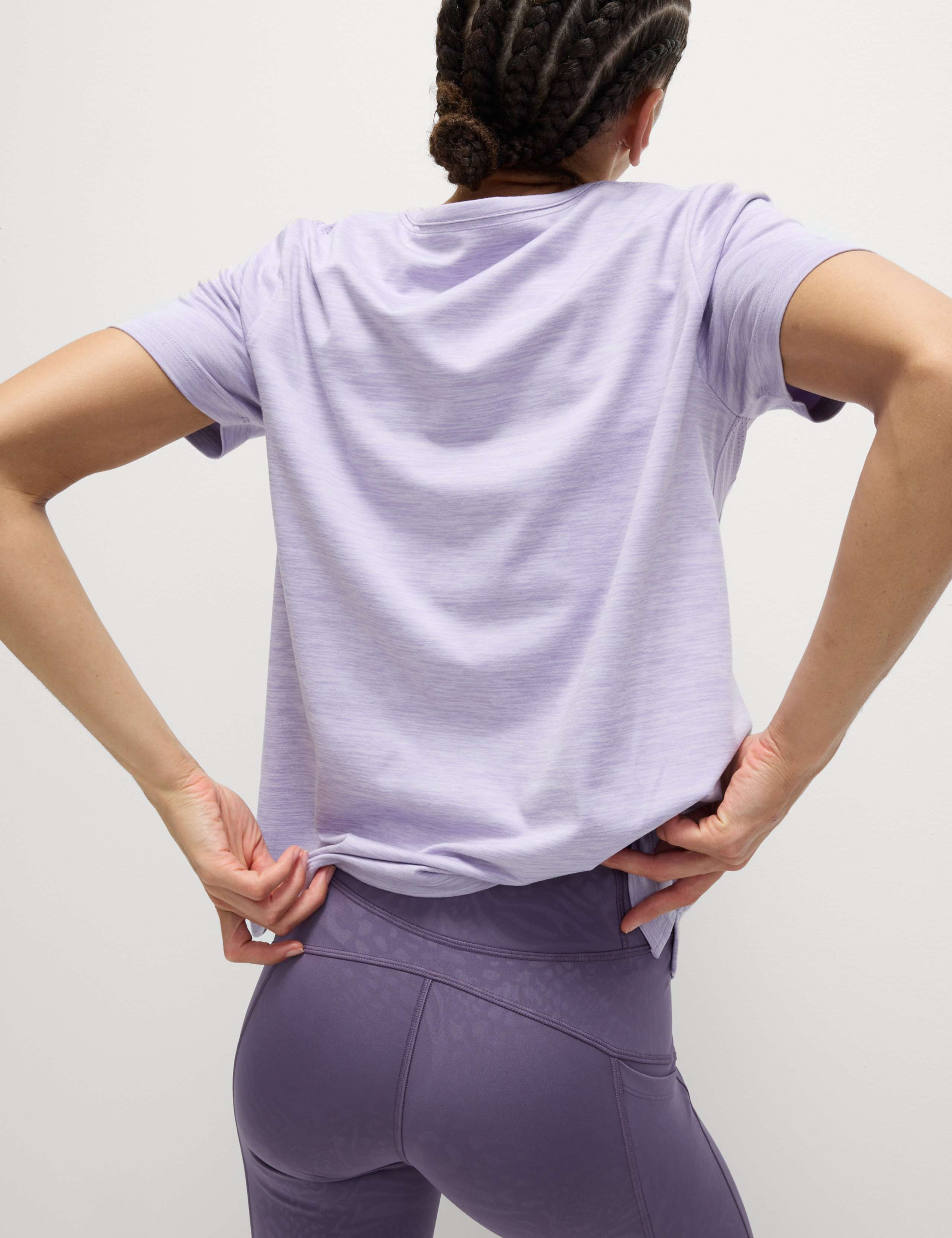 Round Neck Mesh Panel Relaxed T-Shirt 3 of 6