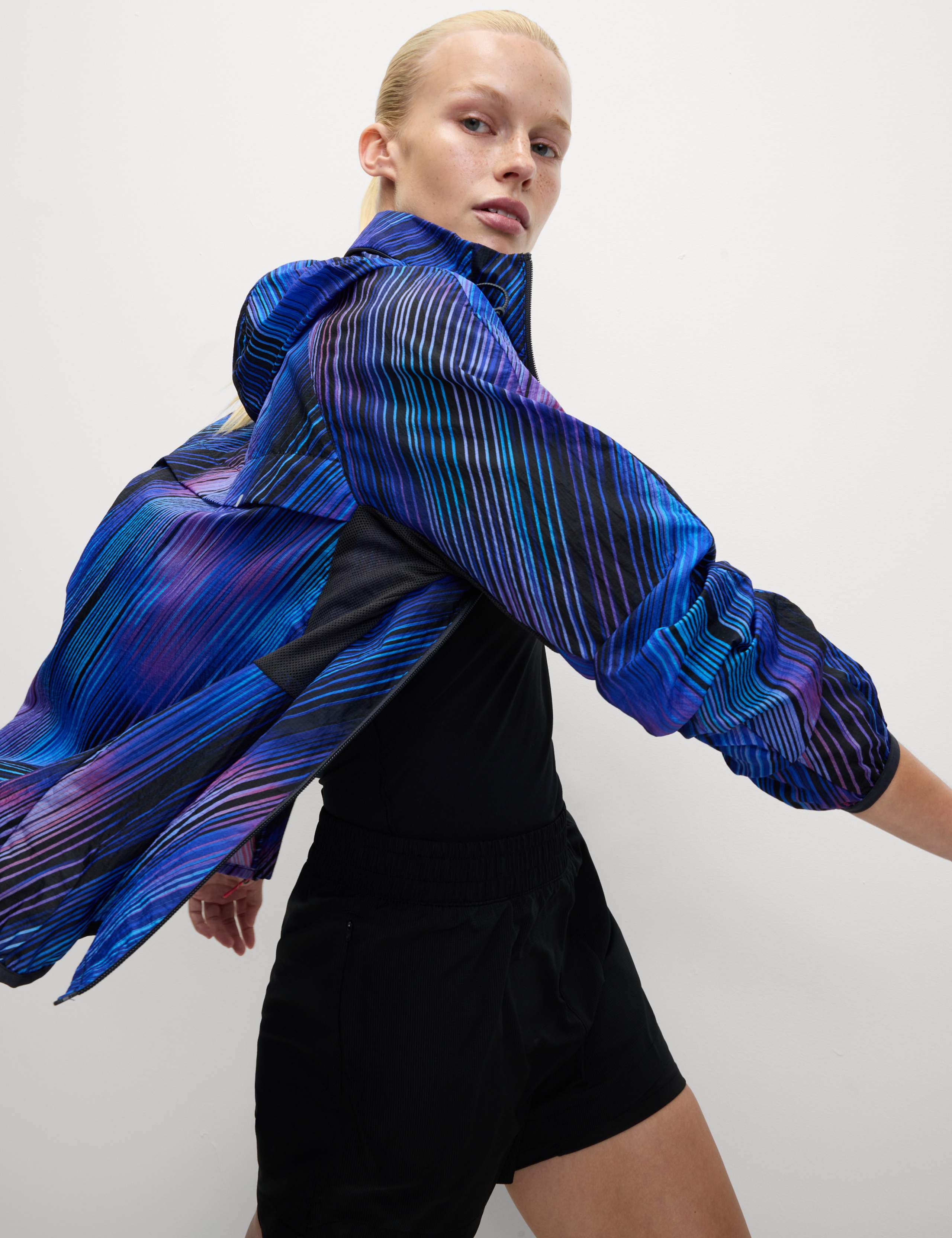 Woven Stormwear™ Printed Funnel Neck Running Jacket 3 of 7