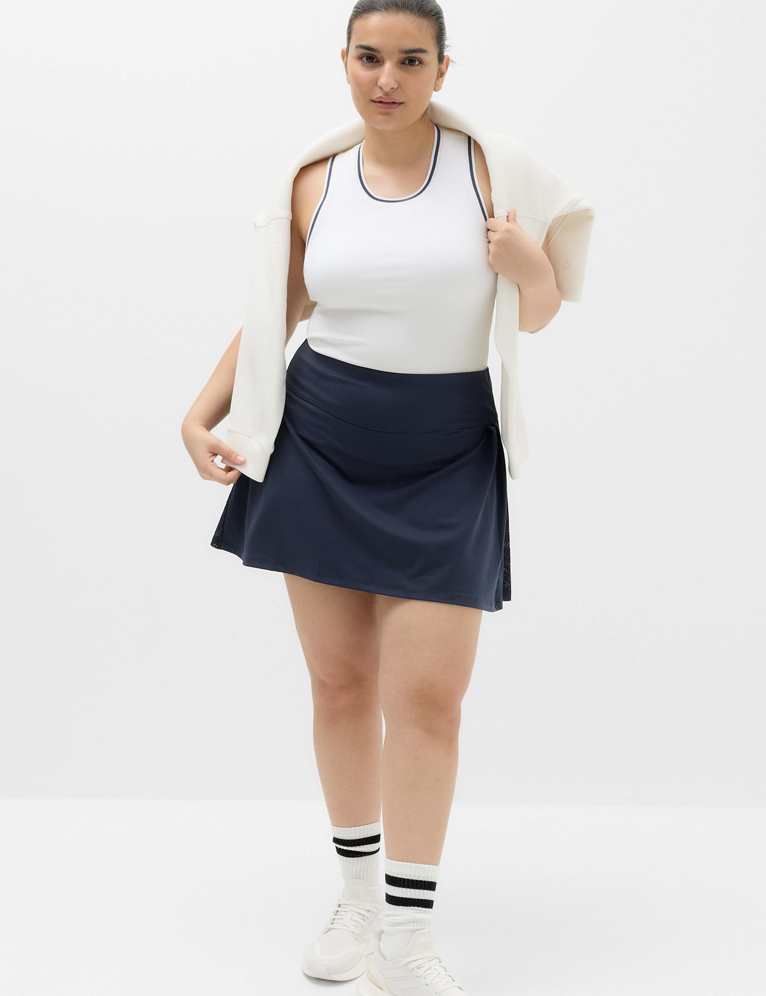 Pleated High Waisted Skort 1 of 5