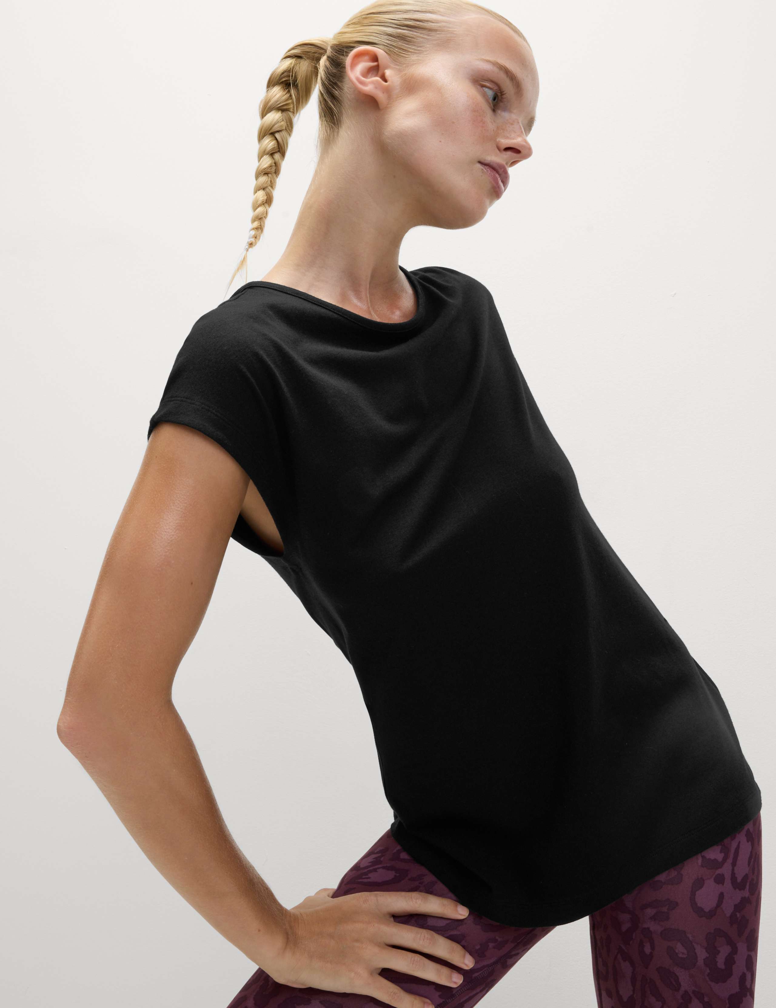 Modal Blend Yoga T-Shirt 5 of 7