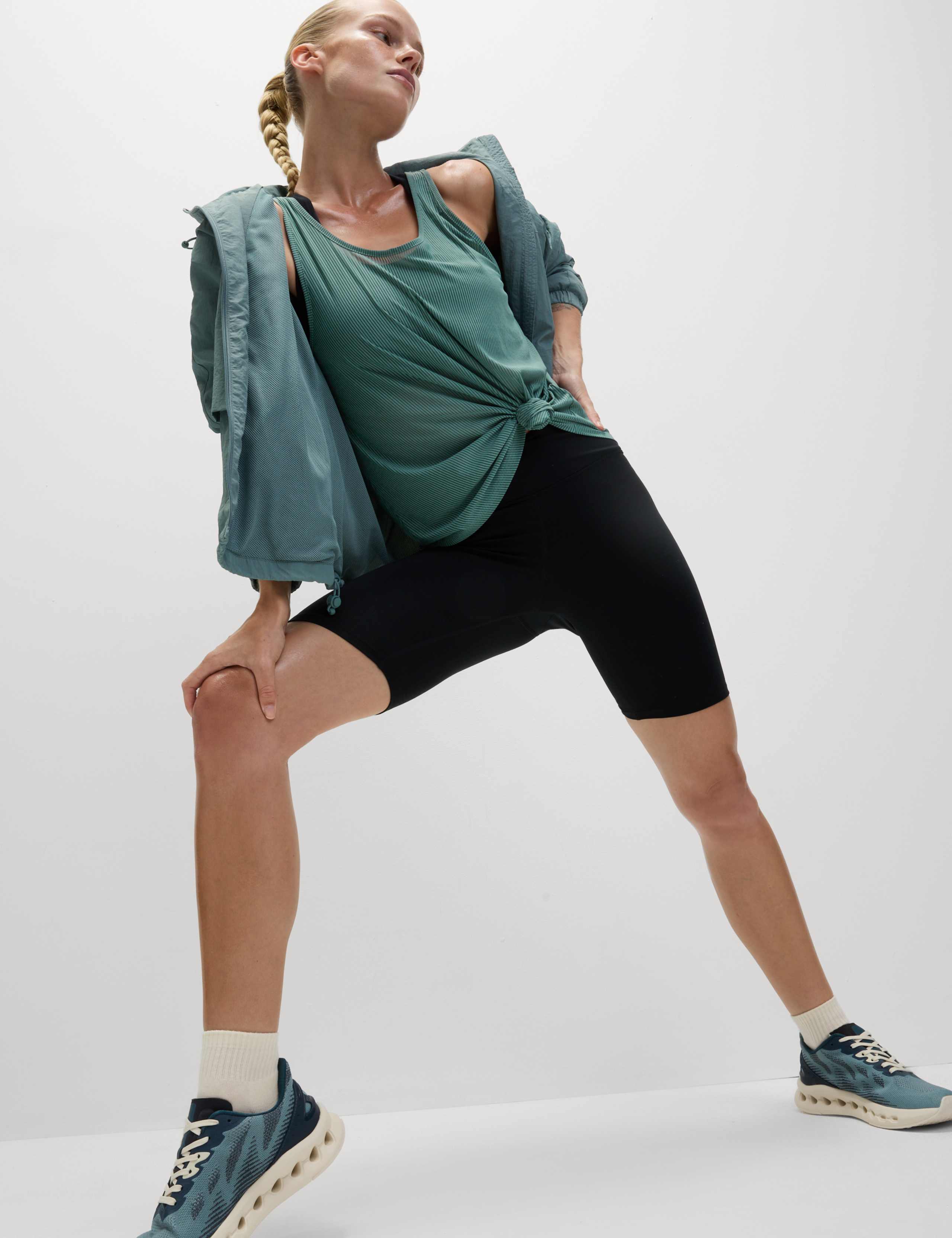 Rib Scoop Neck Sheer Relaxed Vest Top 4 of 7