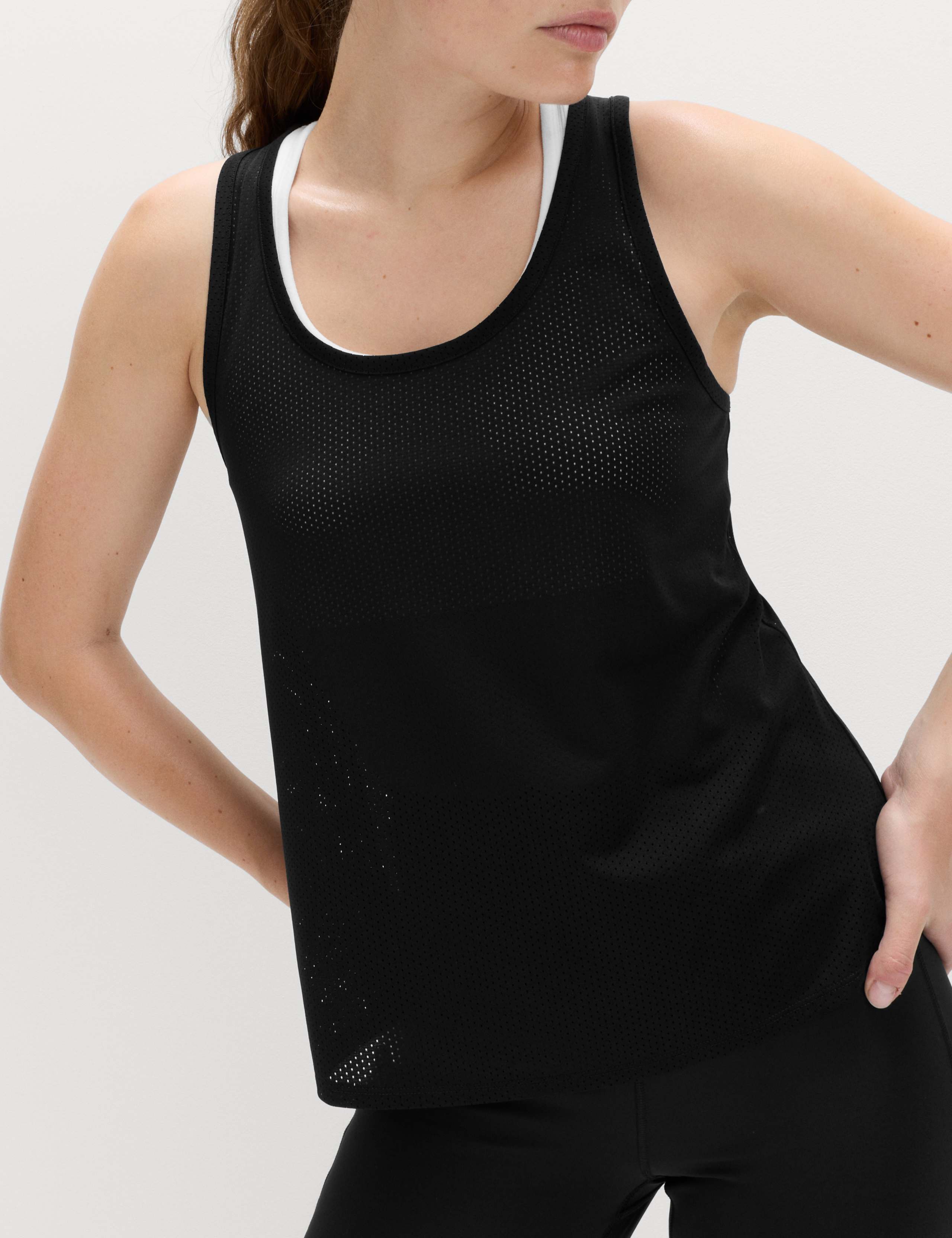 Lightweight Textured Relaxed Vest Top 4 of 7