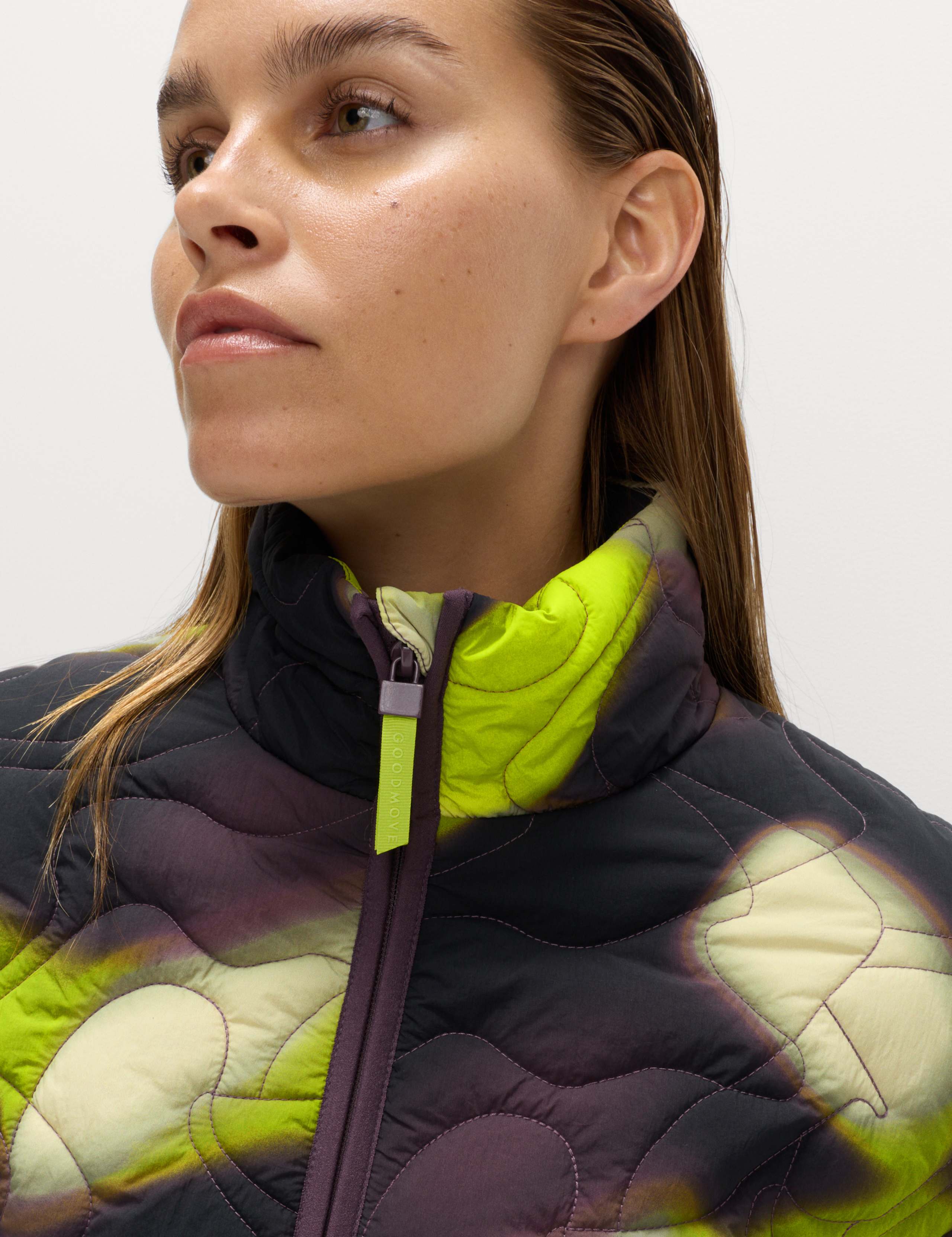 Quilted Printed Funnel Neck Puffer Jacket 5 of 6