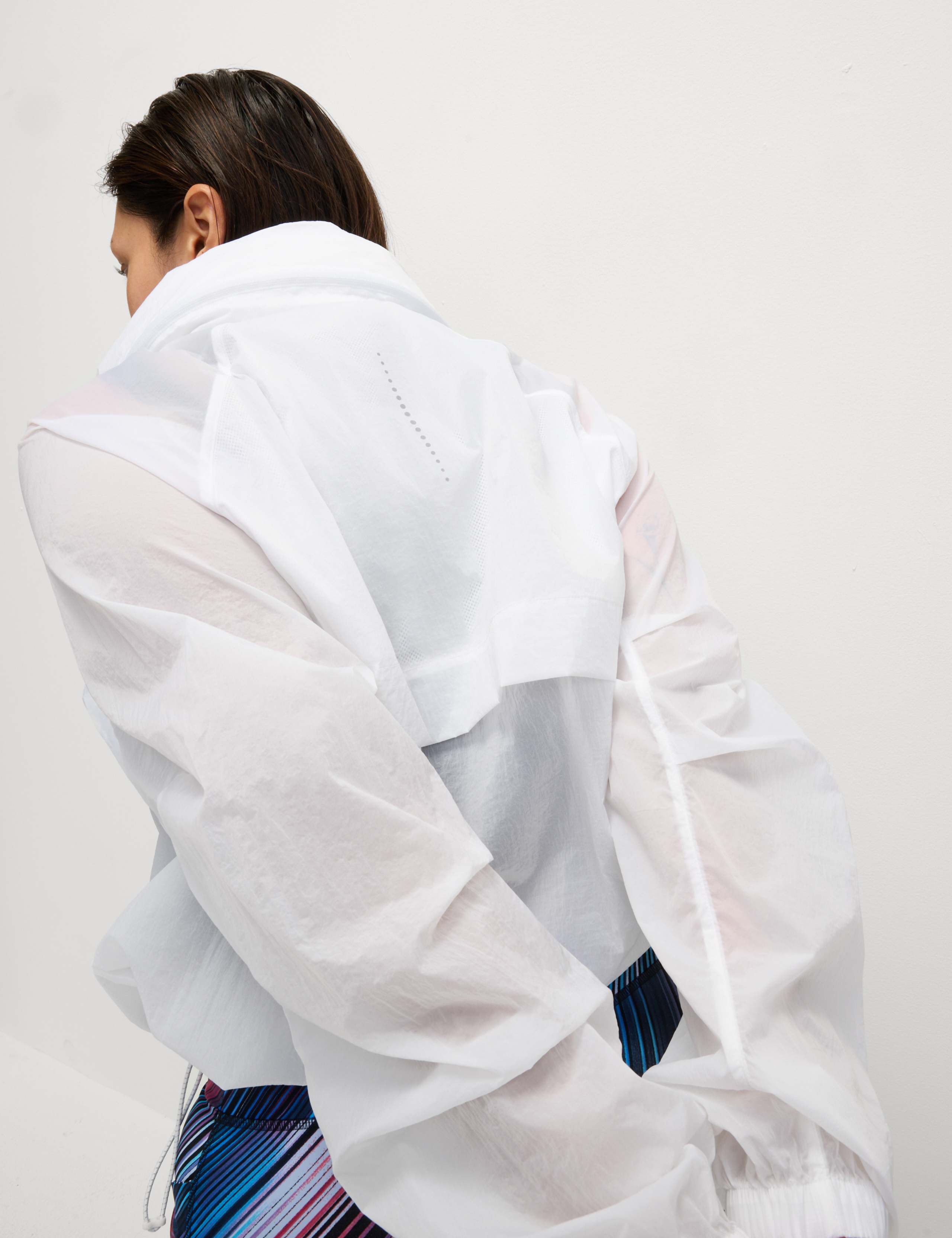 Sheer Half Zip Hooded Sports Jacket 5 of 9