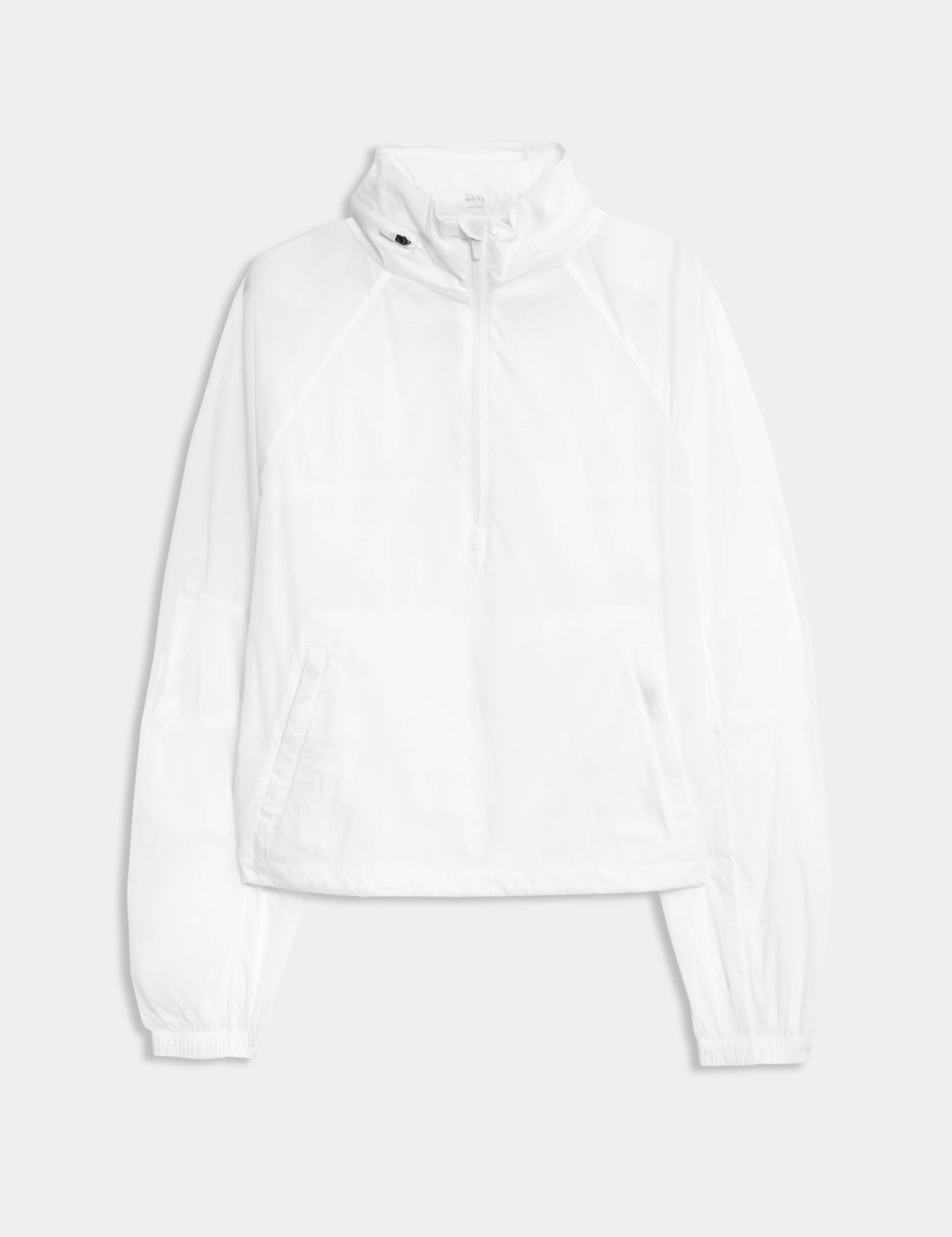 Sheer Half Zip Hooded Sports Jacket 2 of 9