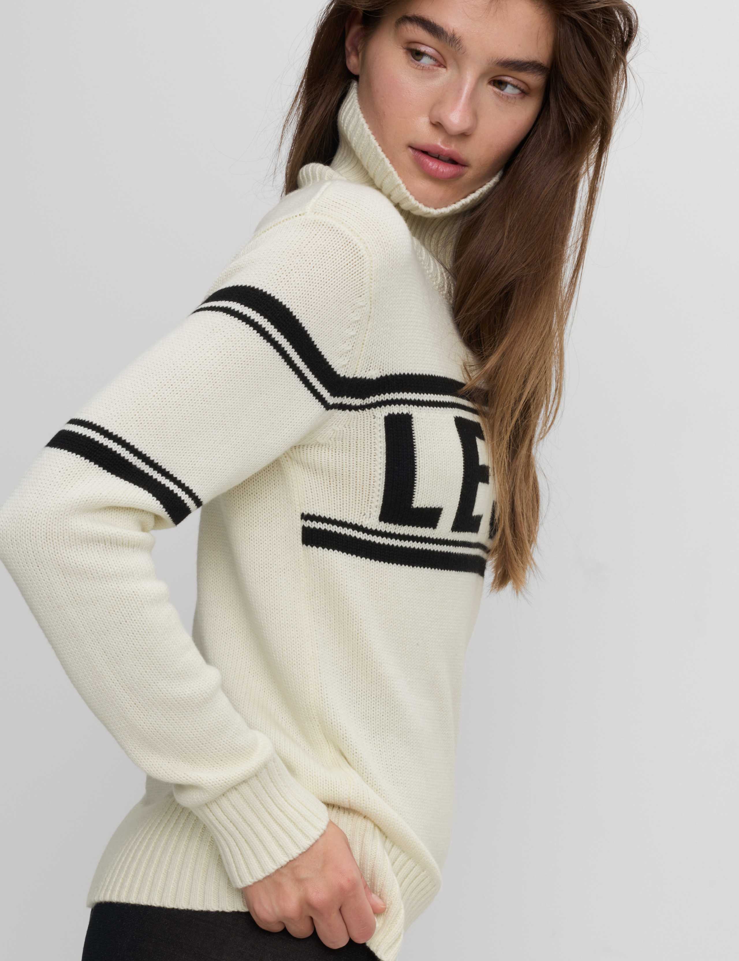 Cotton Rich Slogan Roll Neck Jumper 5 of 5