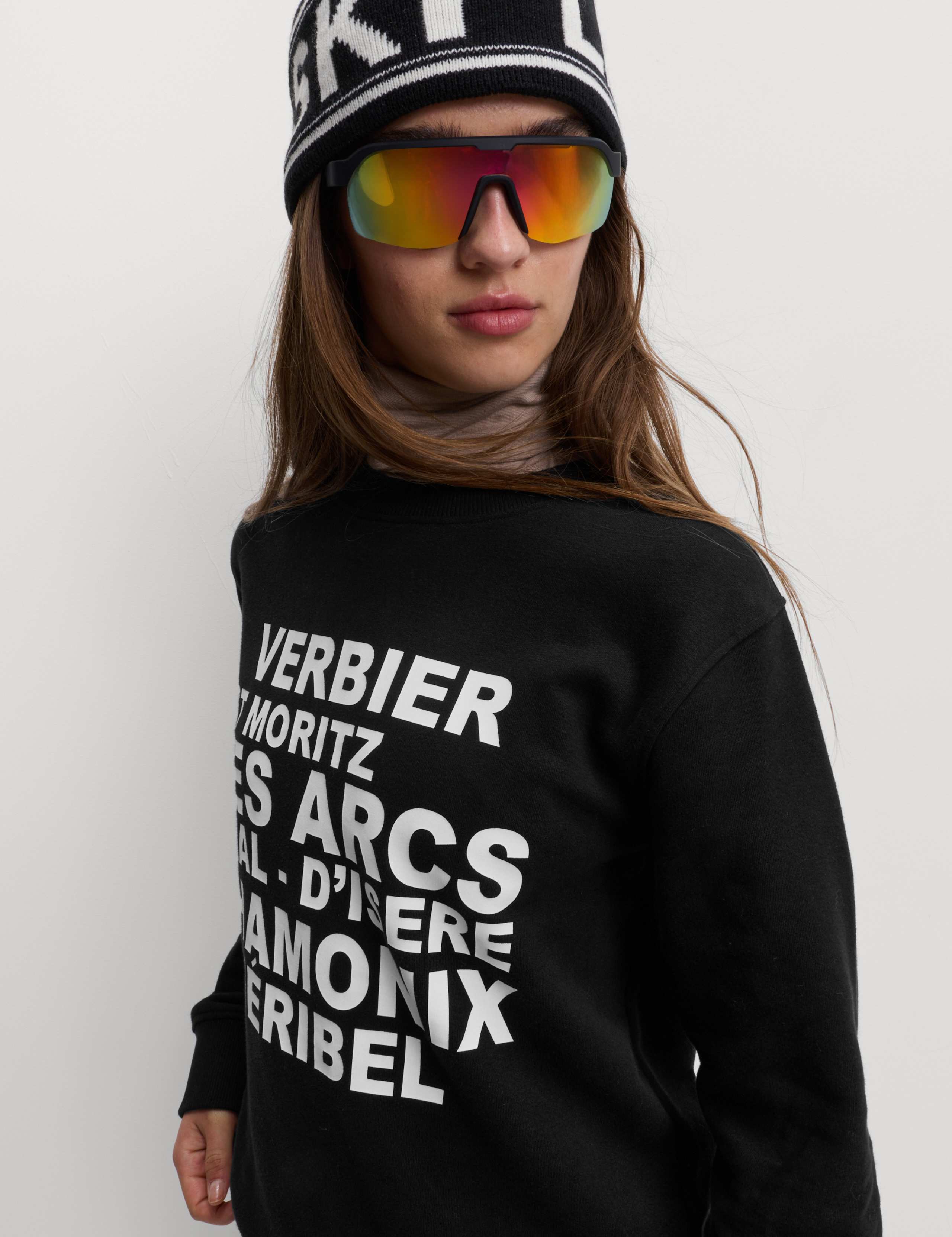 Cotton Rich Slogan Off Piste Crew Neck Relaxed Sweatshirt 4 of 4