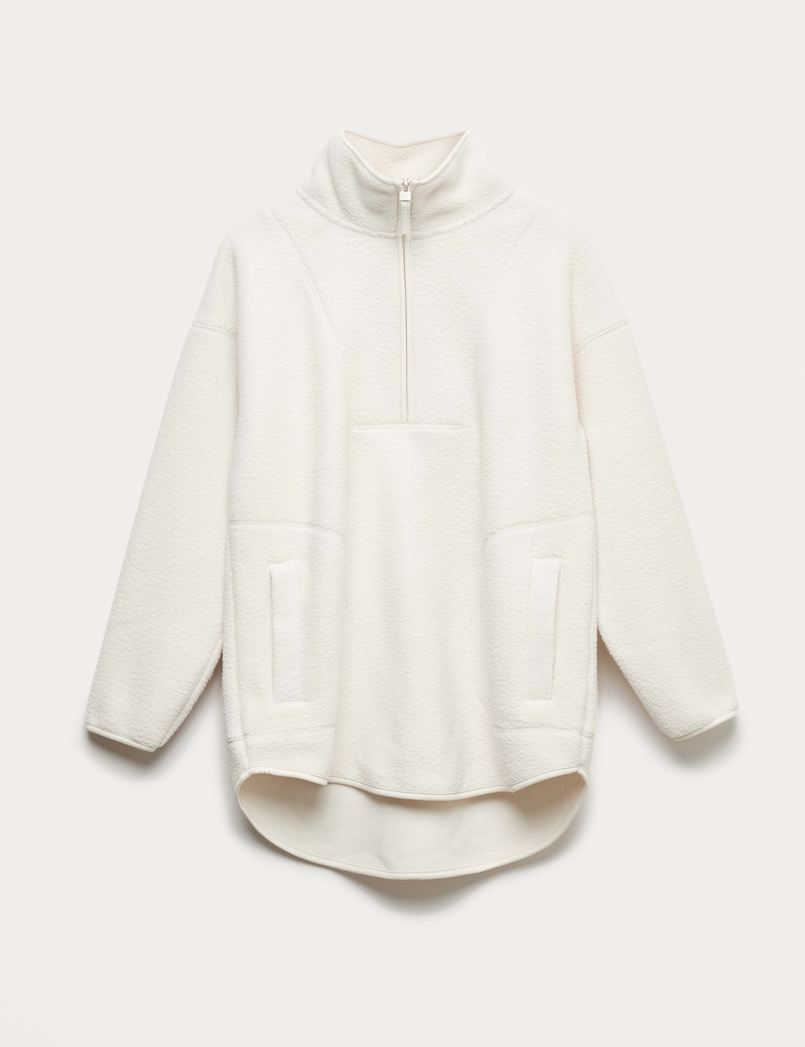 Borg Half Zip Funnel Neck Fleece Jacket 2 of 6