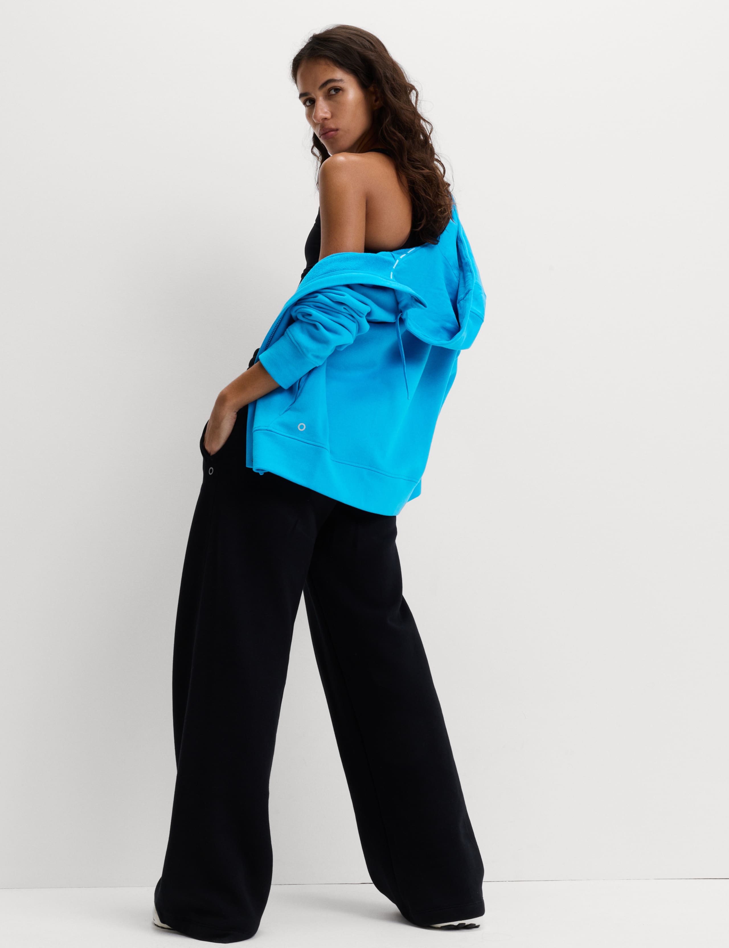 Cotton Rich Zip Up Relaxed Hoodie 6 of 6