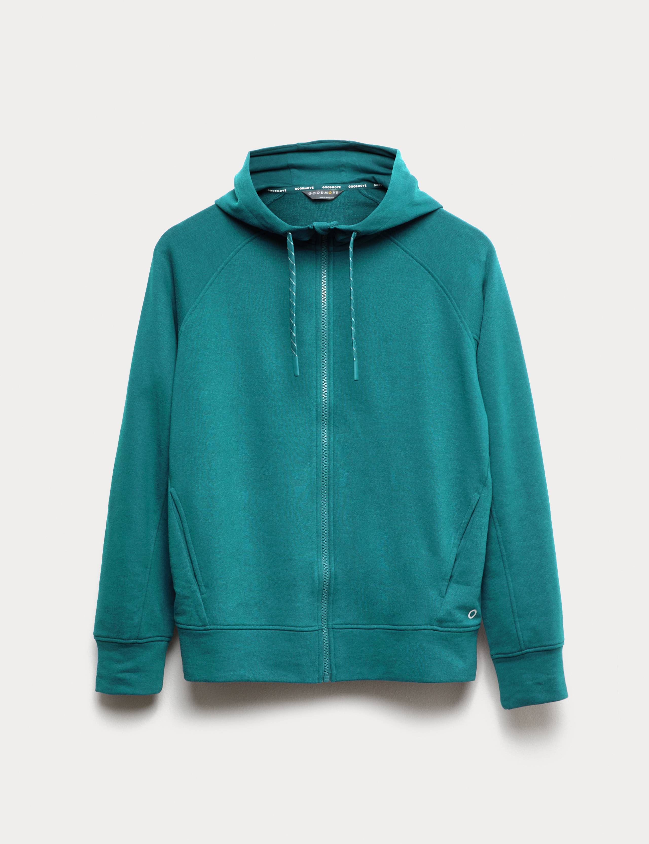 Cotton Rich Zip Up Relaxed Hoodie 2 of 7