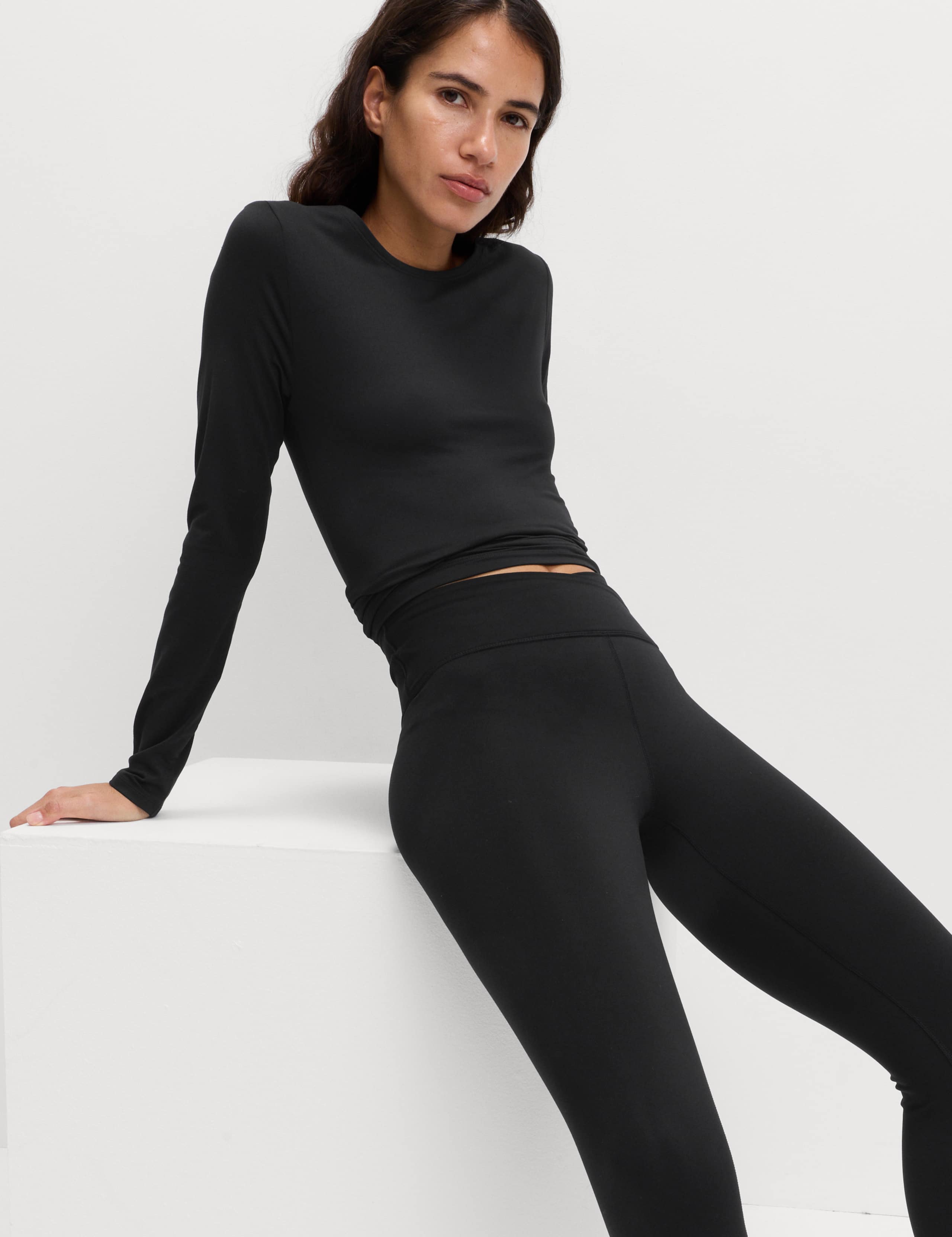 Go Balance Scoop Neck Open Back Fitted Top 3 of 5