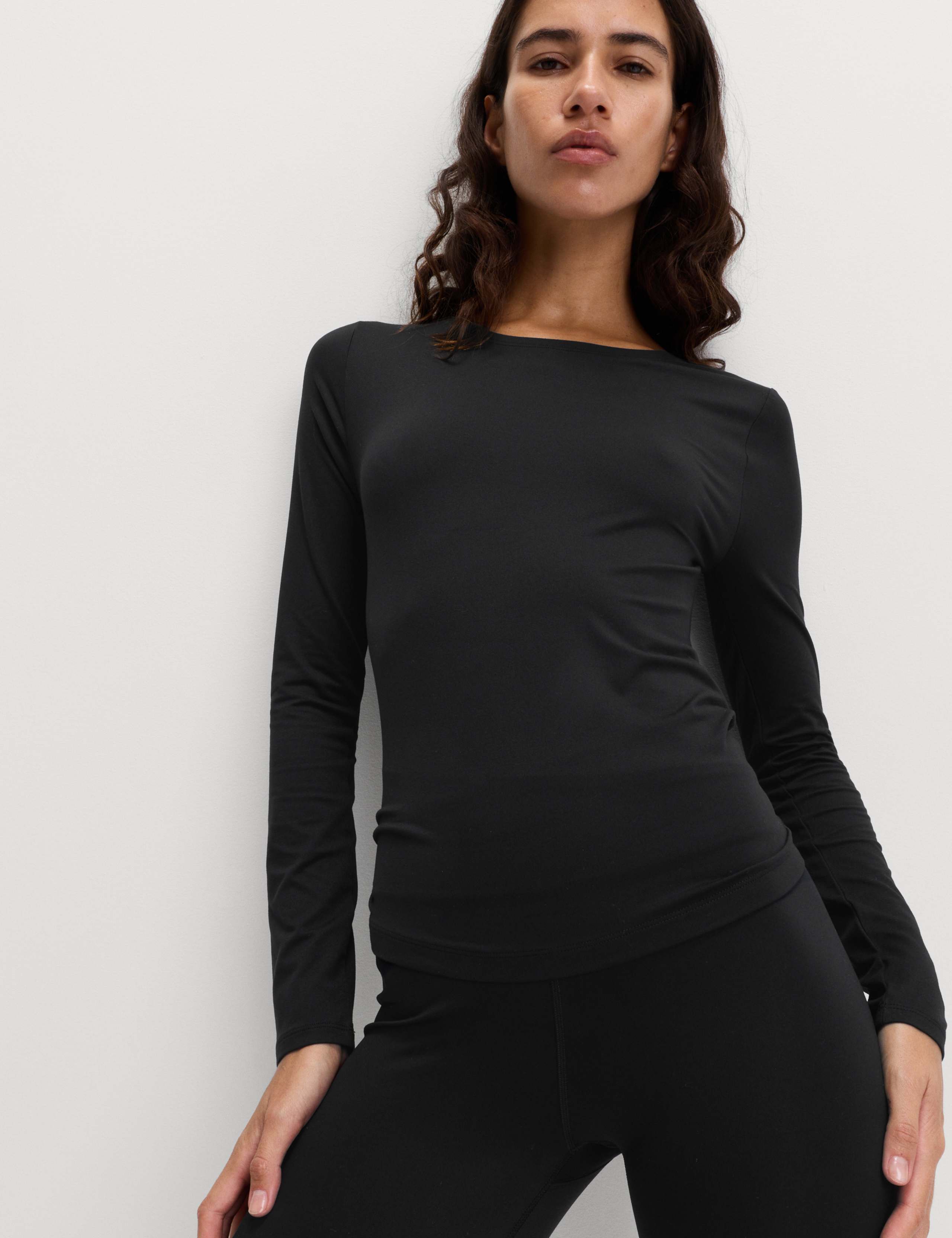 Go Balance Scoop Neck Open Back Fitted Top 4 of 5