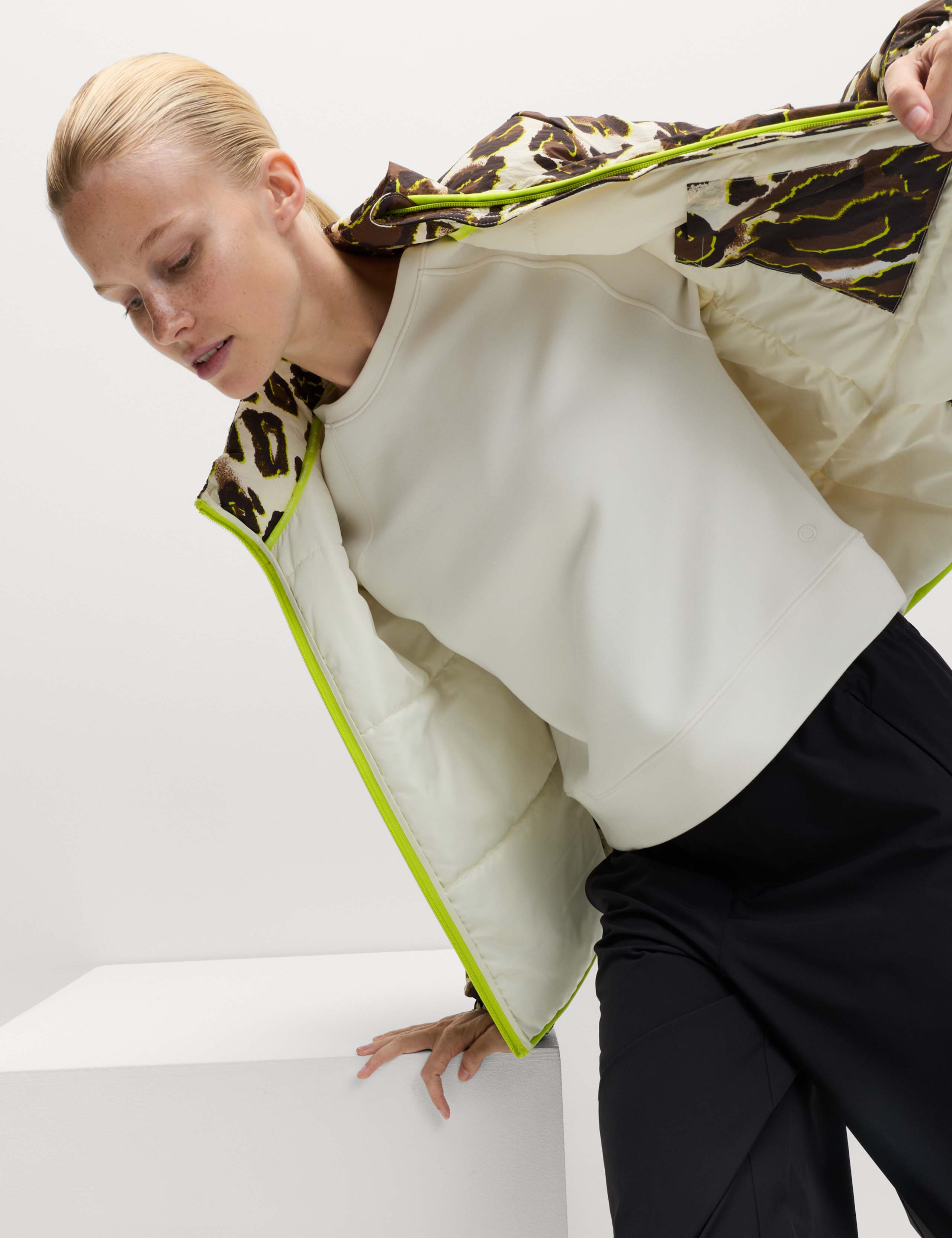 Padded Printed Funnel Neck Jacket 5 of 7