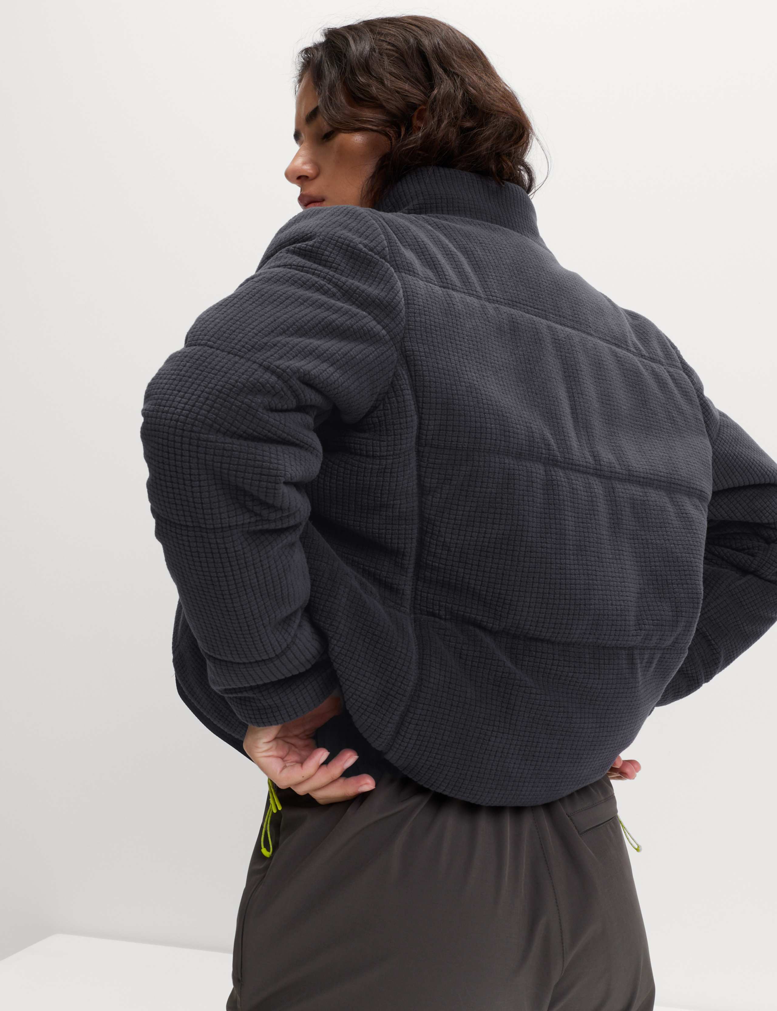 Textured Funnel Neck Puffer Jacket 7 of 7