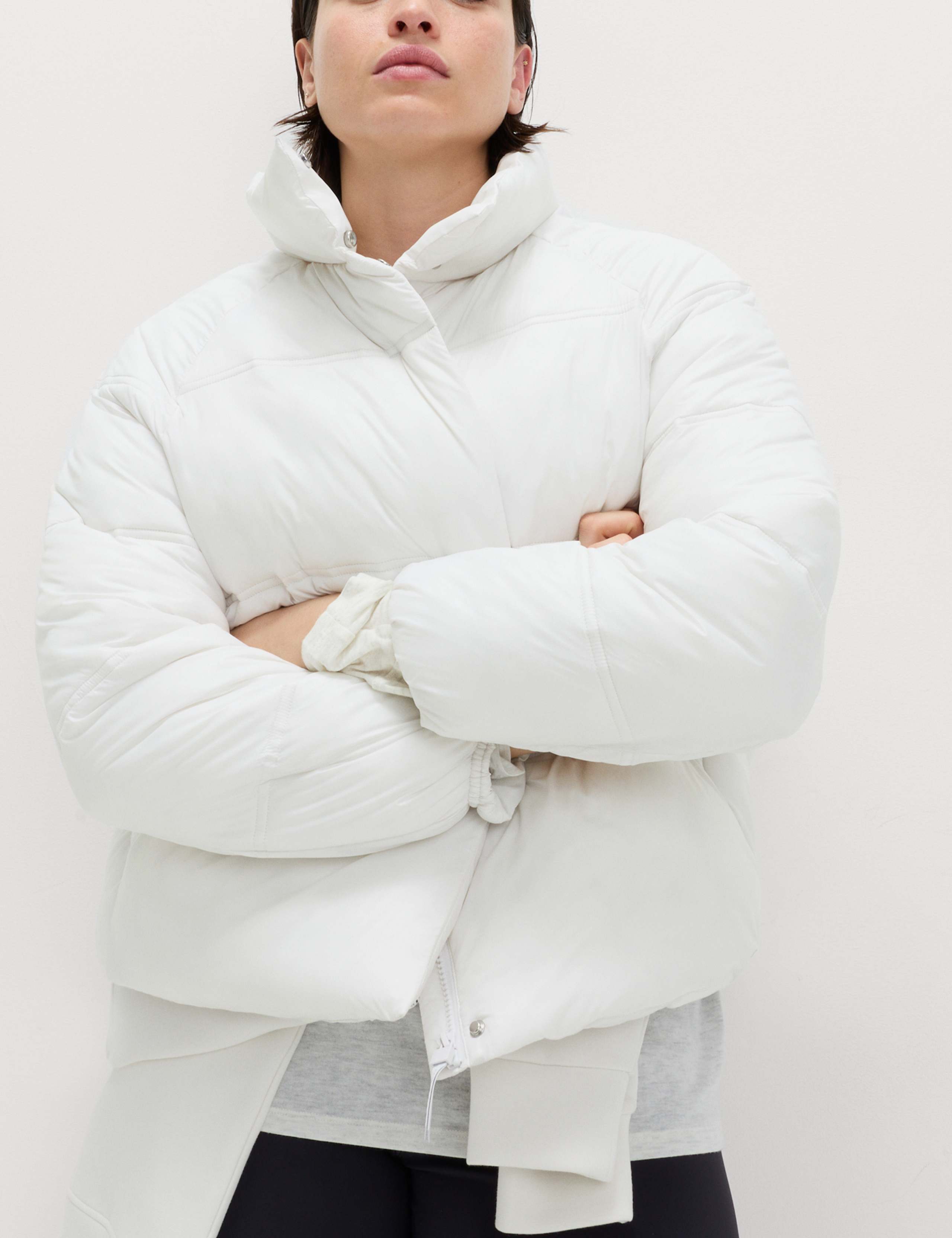 Stormwear™ Padded Funnel Neck Relaxed Puffer Jacket 1 of 7