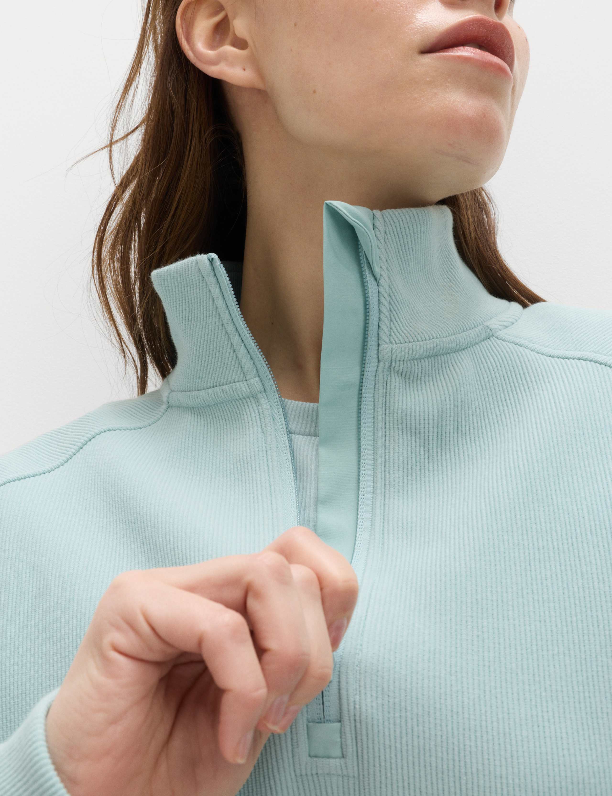 Rib Half Zip Yoga Sweatshirt 4 of 5
