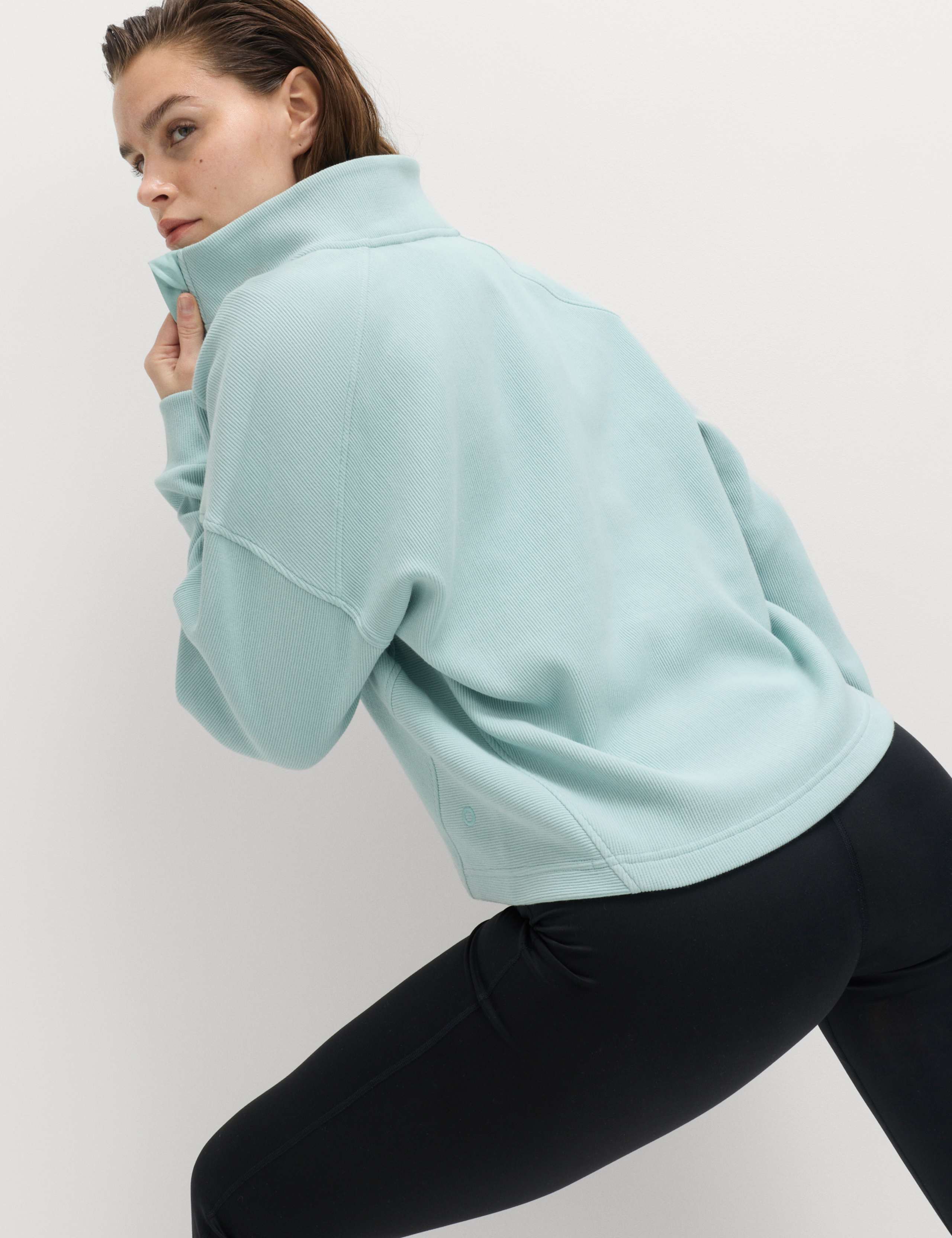Rib Half Zip Yoga Sweatshirt 5 of 5