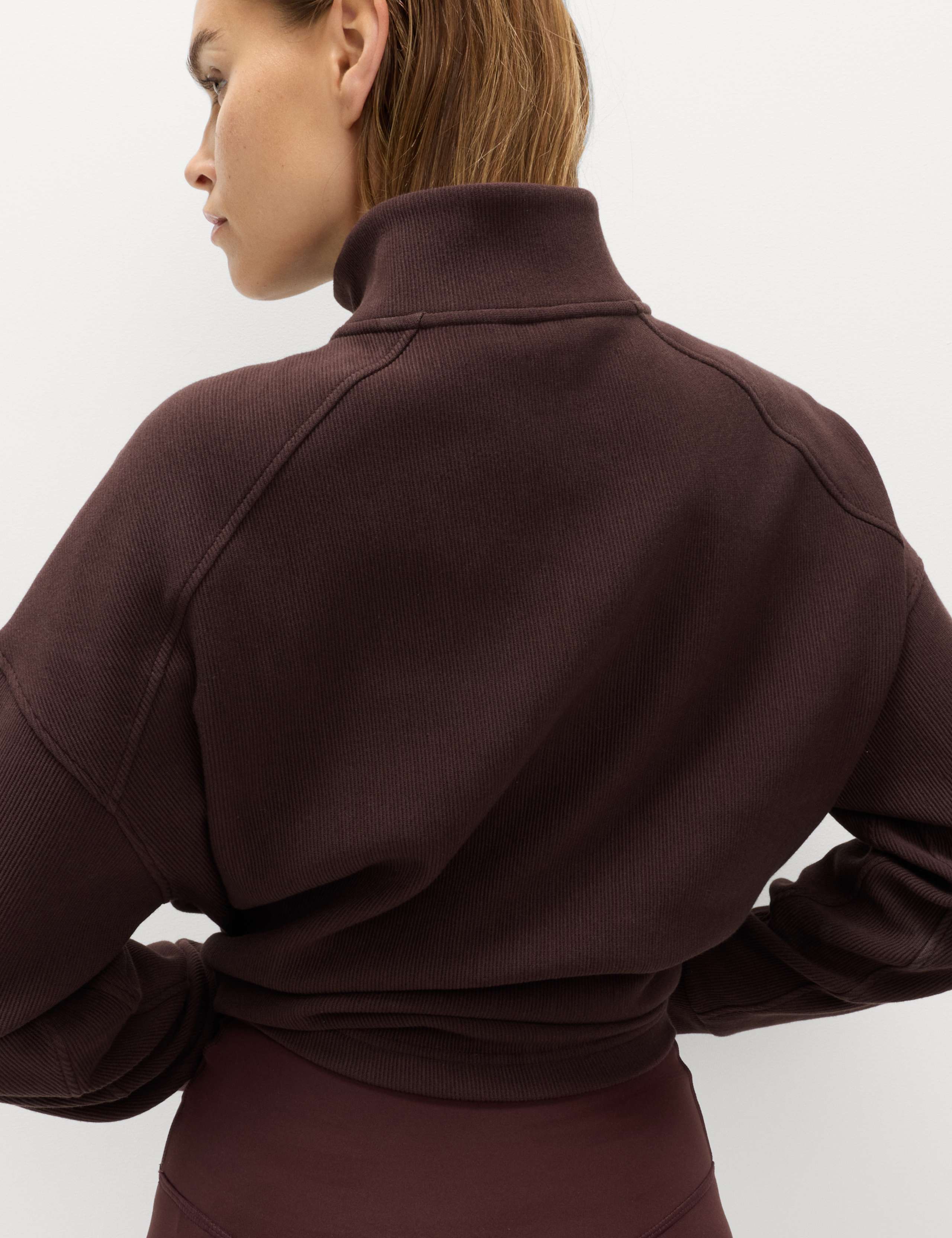 Rib Half Zip Yoga Sweatshirt 4 of 6