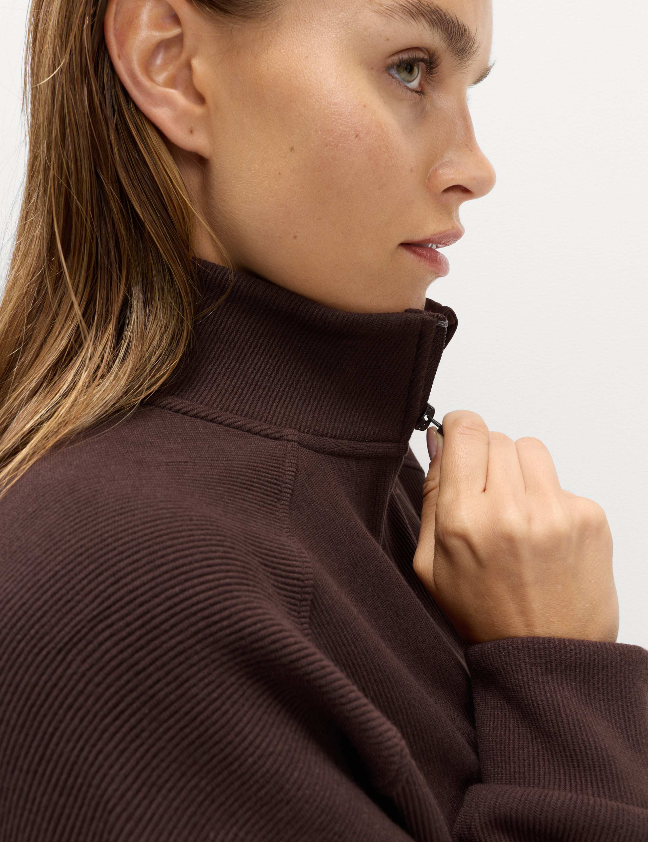 Rib Half Zip Yoga Sweatshirt 5 of 6
