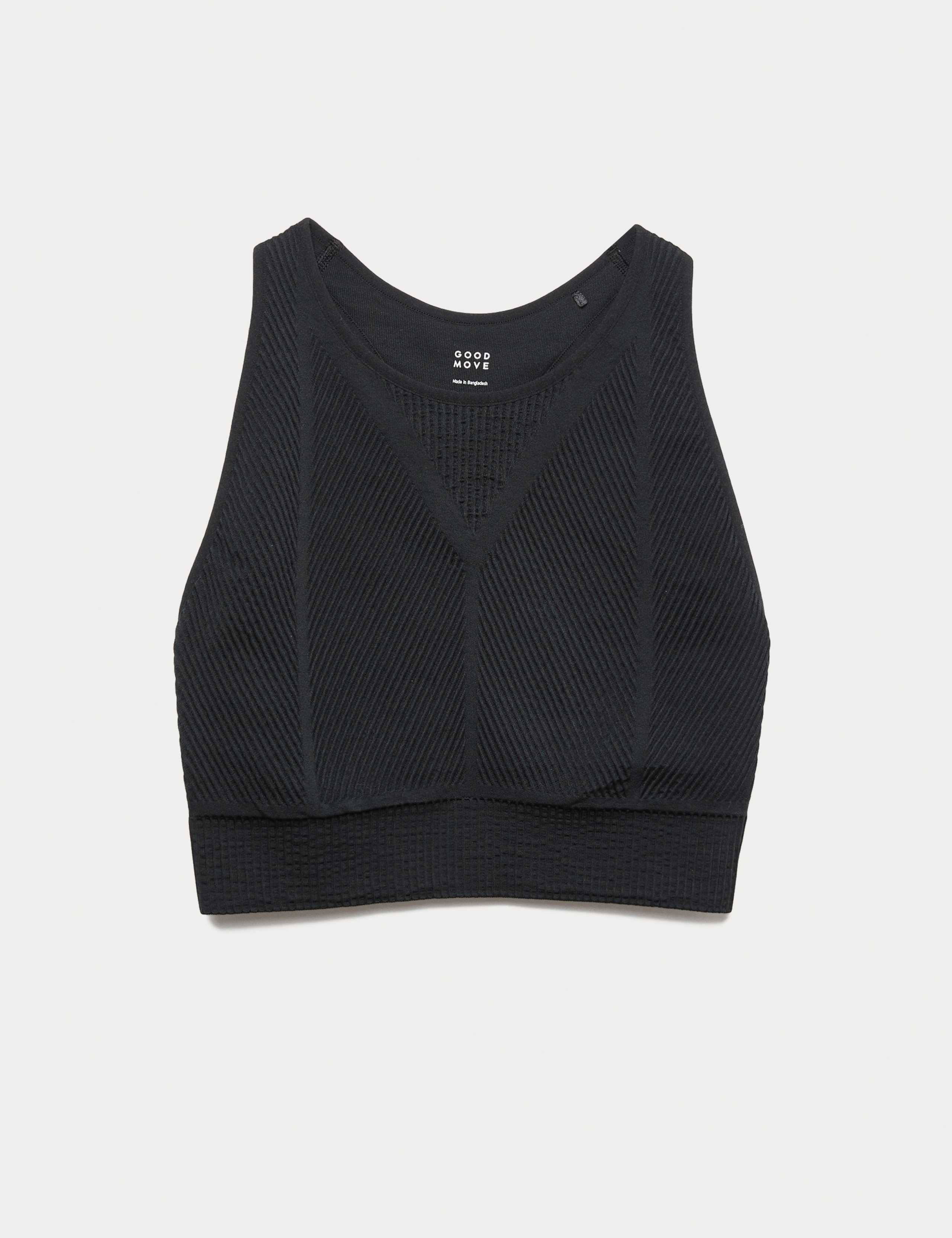 Rib Scoop Neck Seamless Crop Top 2 of 6