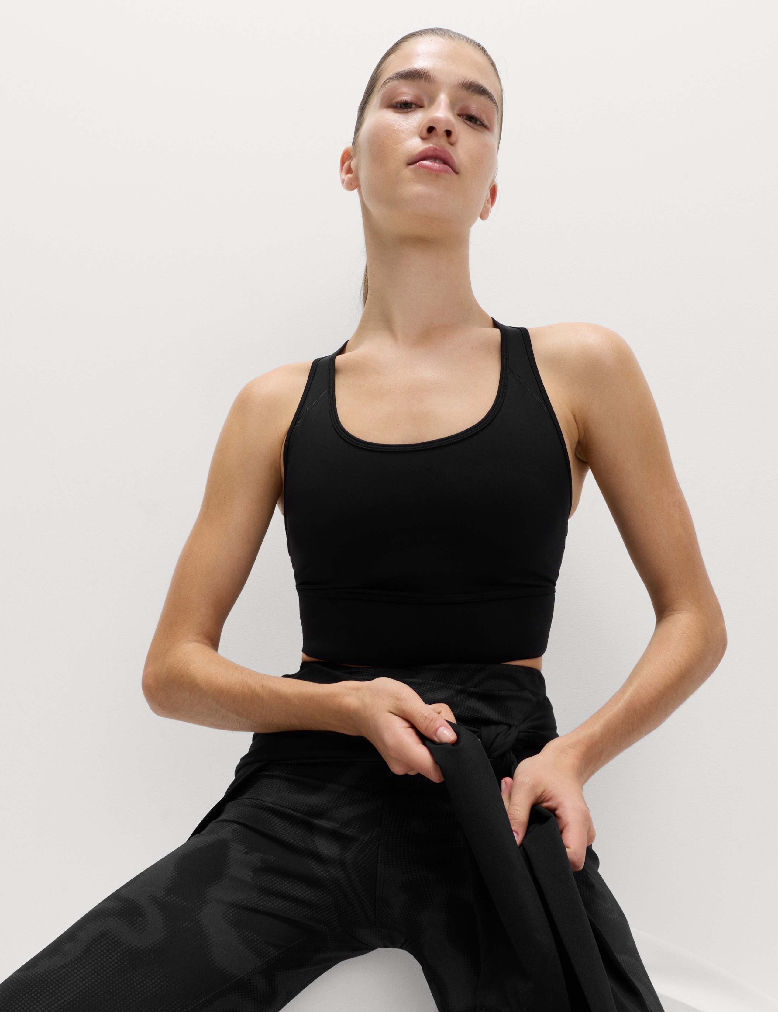 Go Train Medium Support Racer Back Crop Top 3 of 5