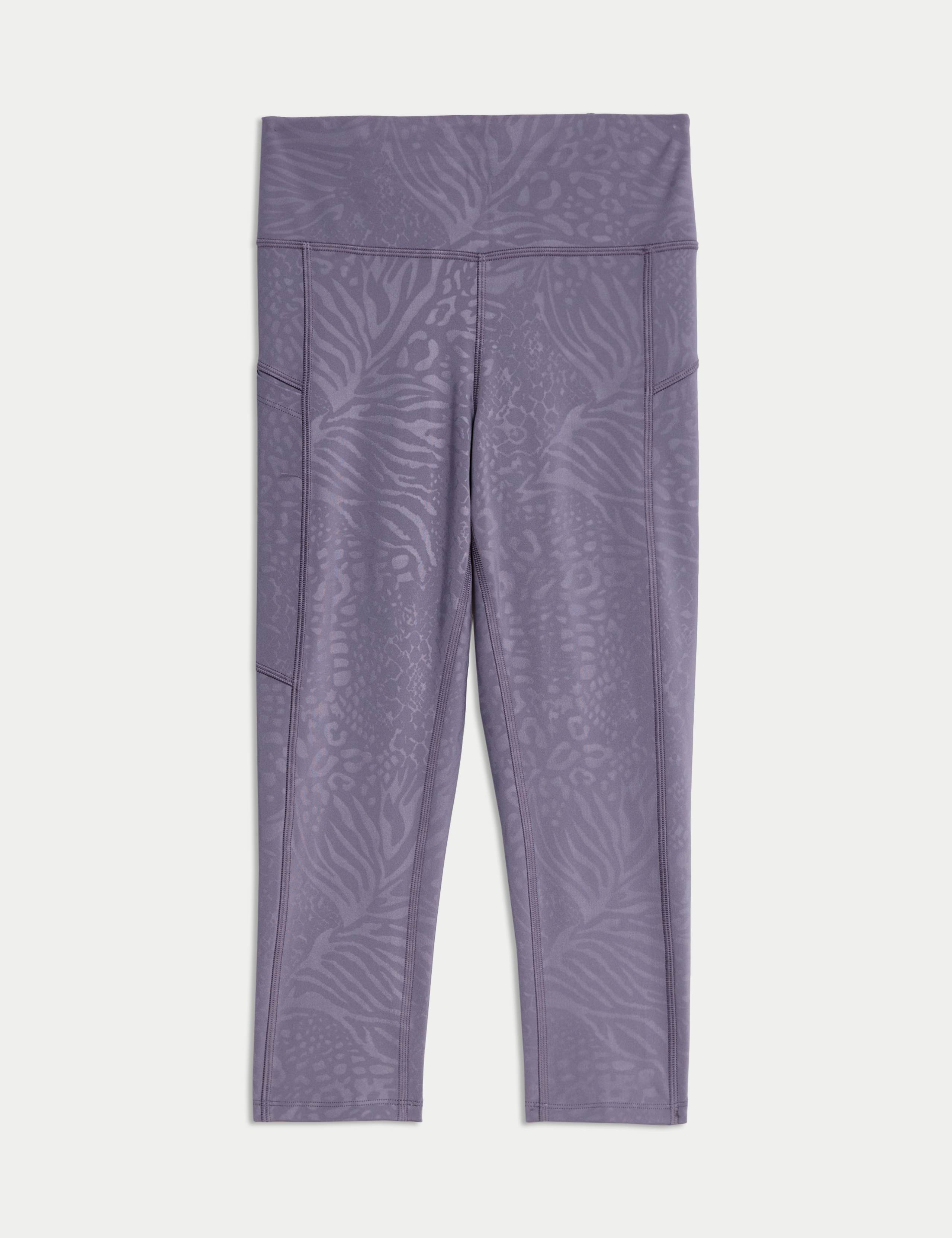 Go Move Embossed Cropped Gym Leggings 2 of 6