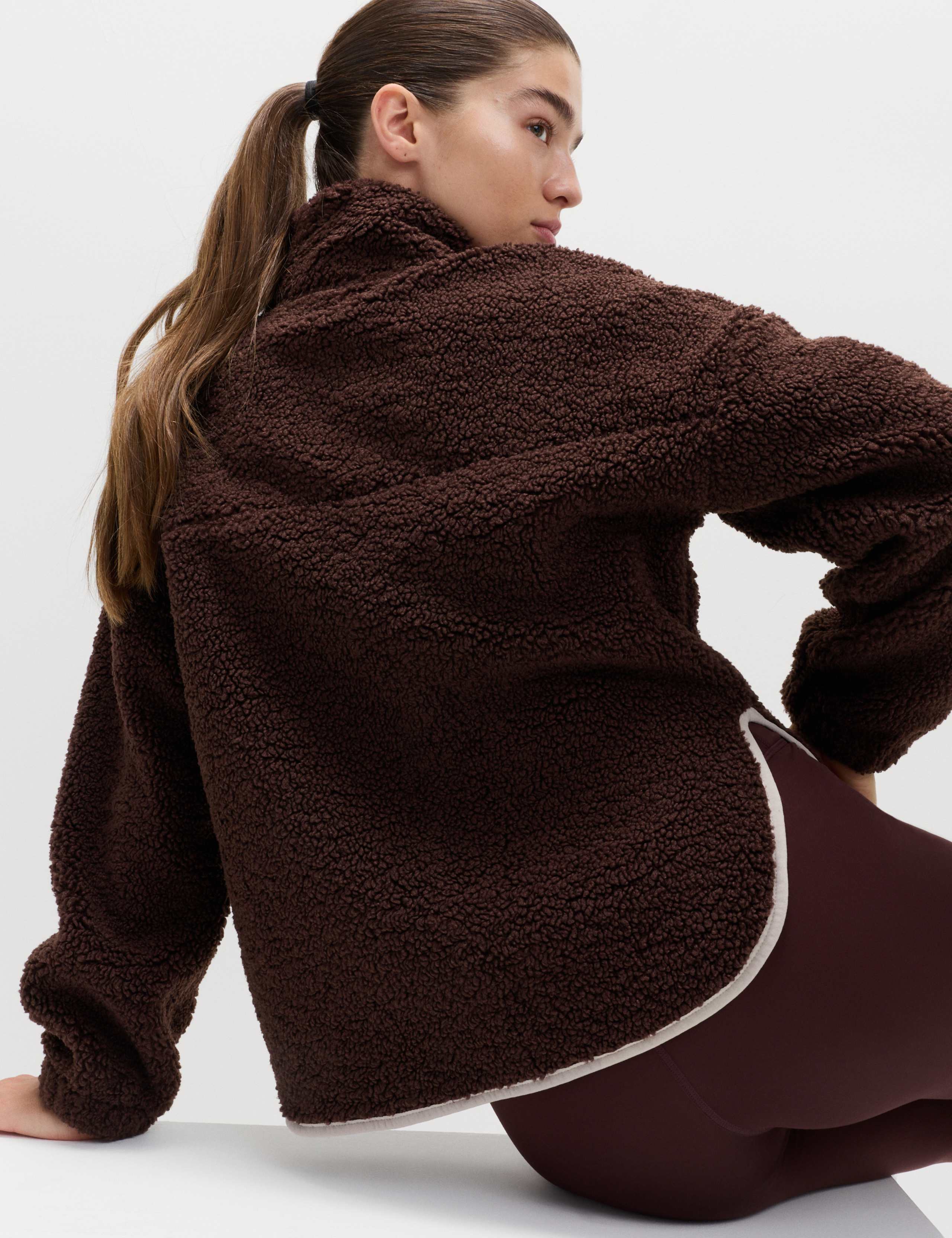 Faux Shearling Zip Up Fleece Jacket 4 of 8