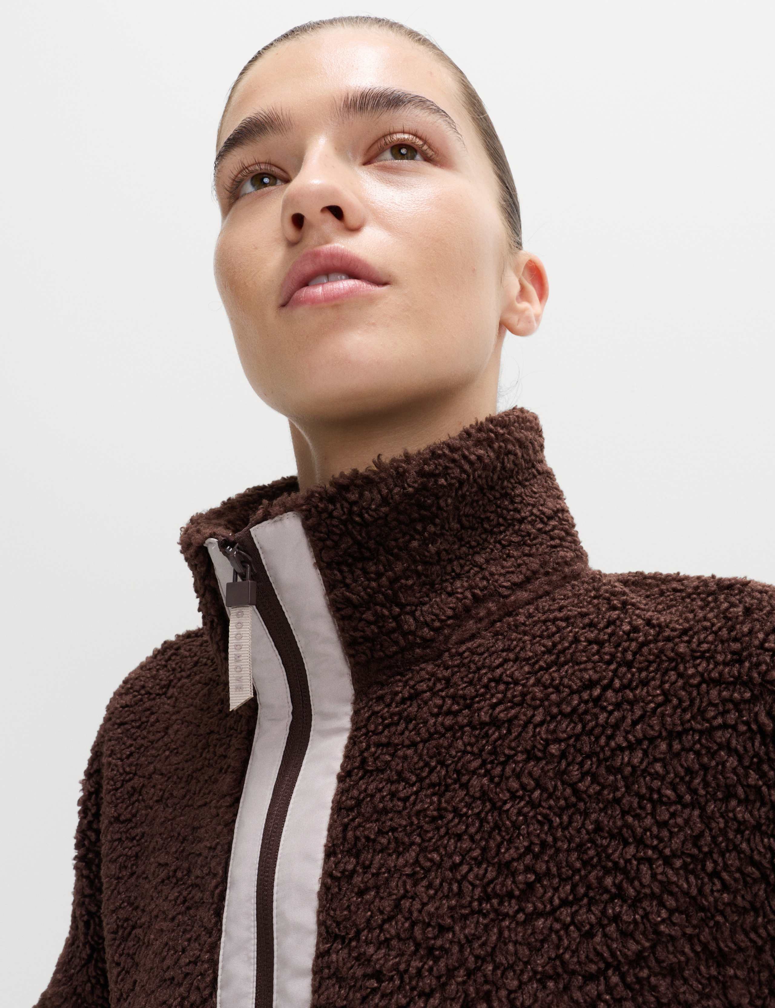 Faux Shearling Zip Up Fleece Jacket 6 of 8