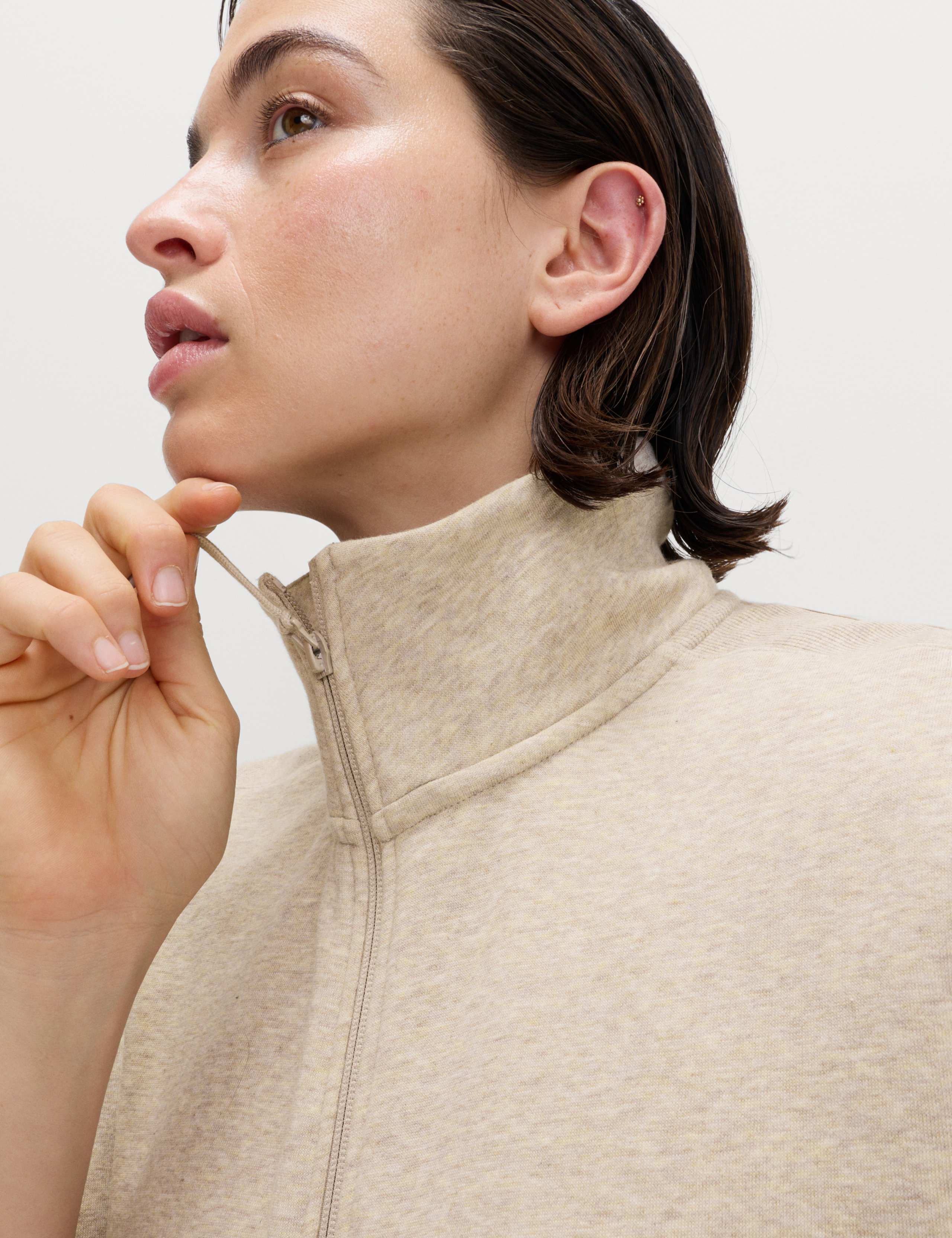 Cotton Rich Half Zip Relaxed Sweatshirt 3 of 6