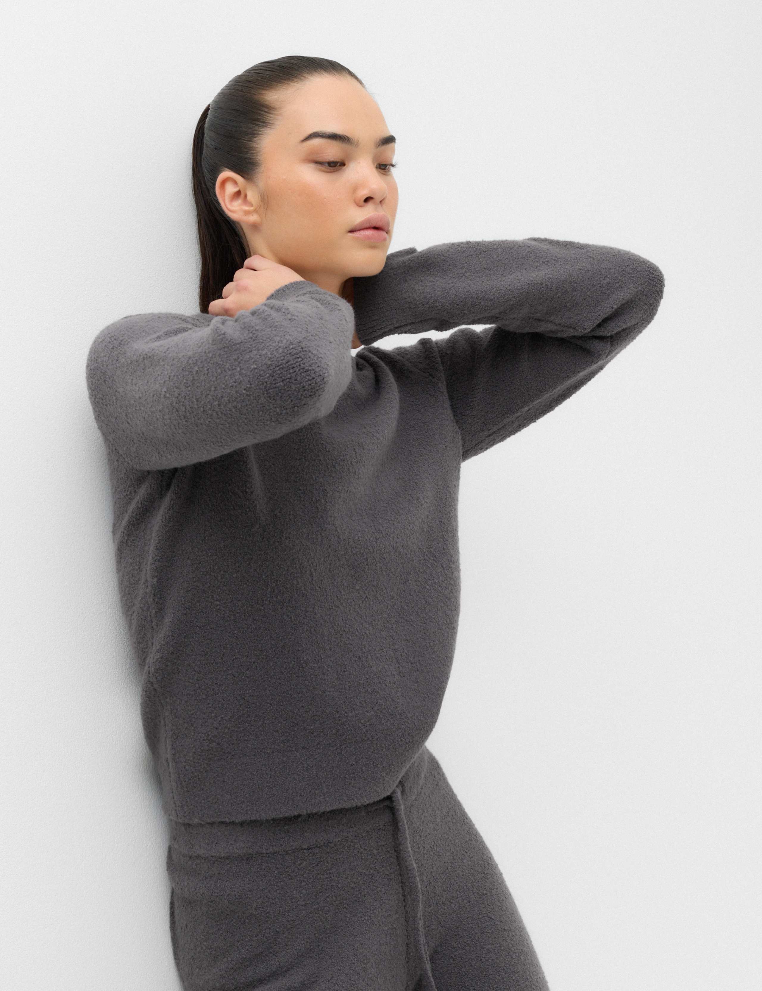 Boucle Crew Neck Cropped Jumper 1 of 5