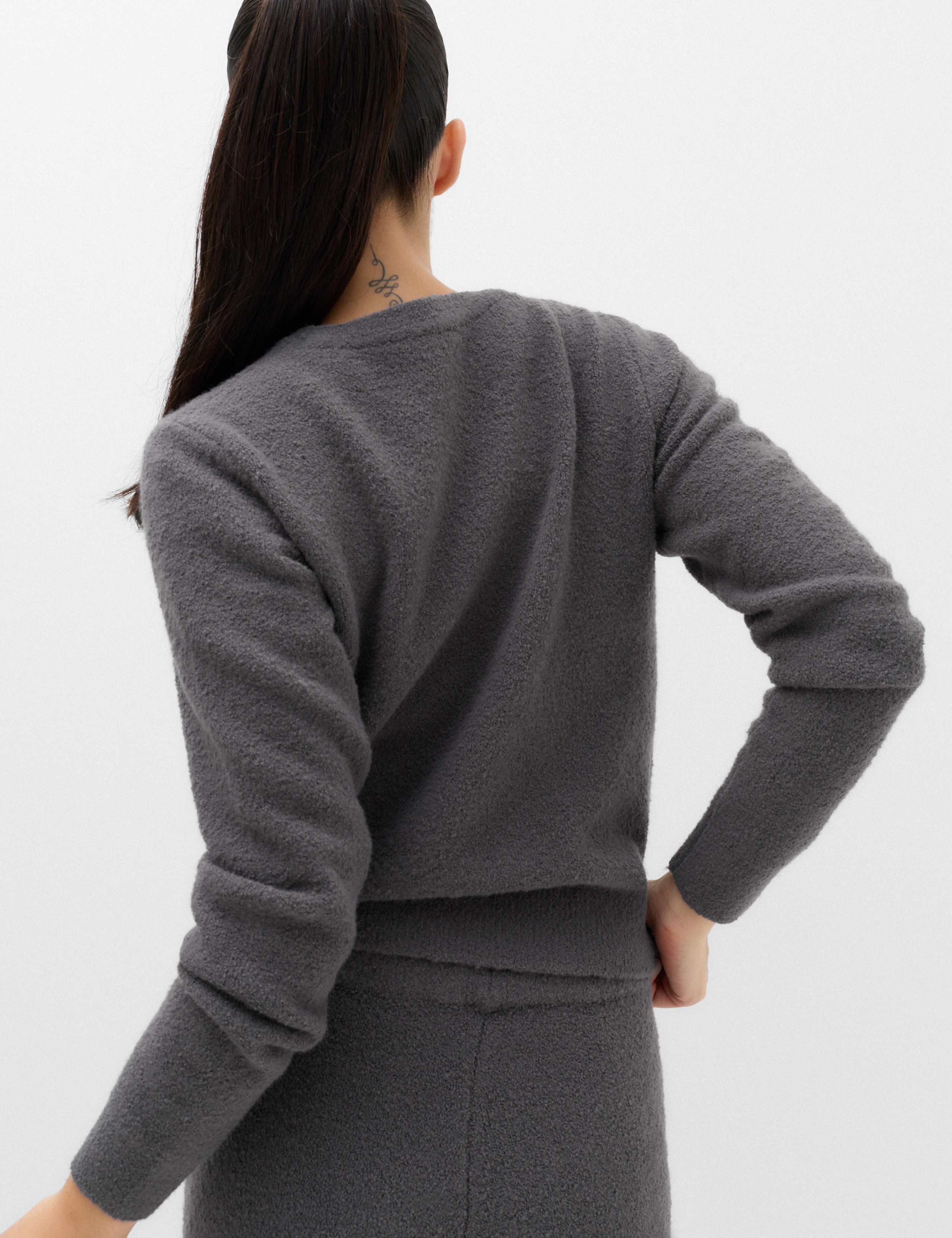 Boucle Crew Neck Cropped Jumper 3 of 5