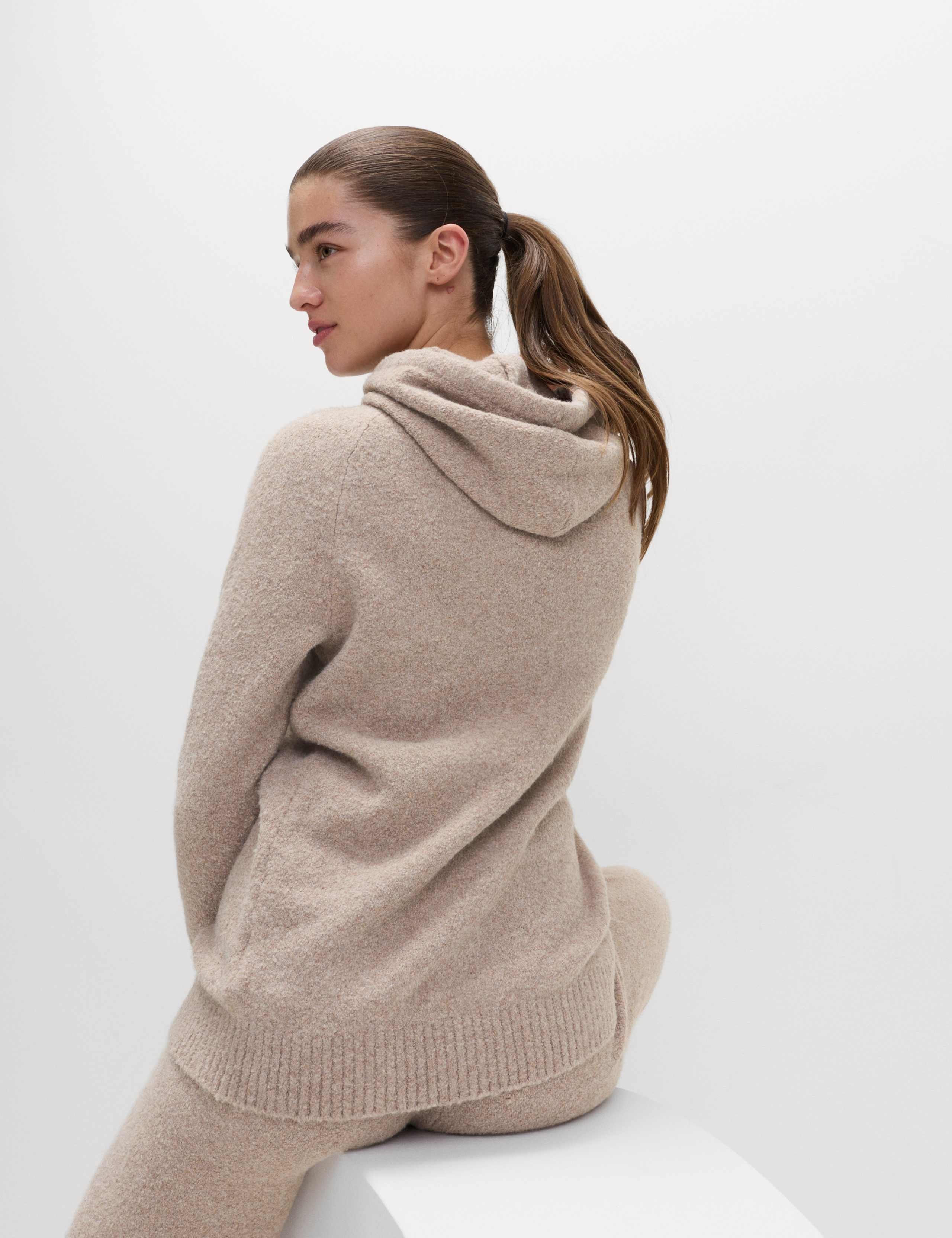 Super Soft Boucle Longline Hoodie with Wool 5 of 6
